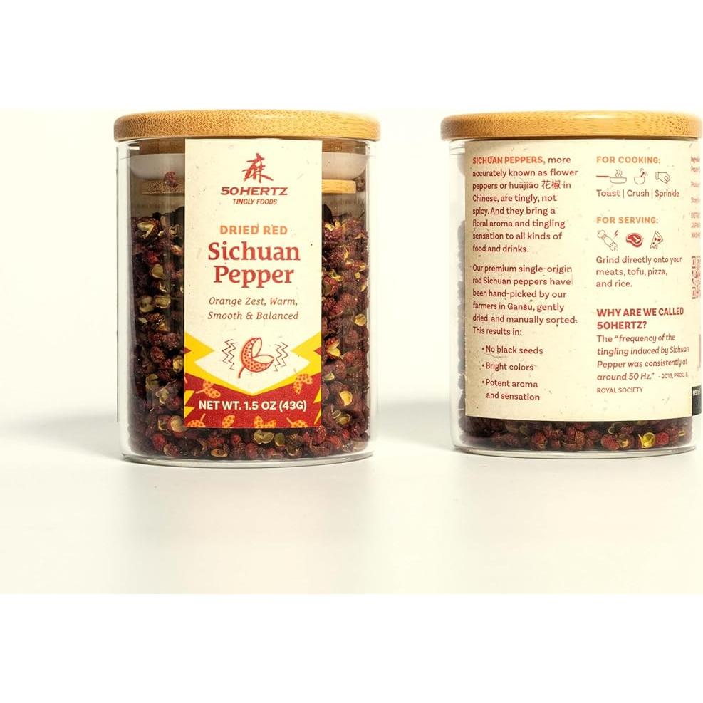 Pimientos Rojos Sichuan 50Hertz 43g - Sin Semillas, Orgánico