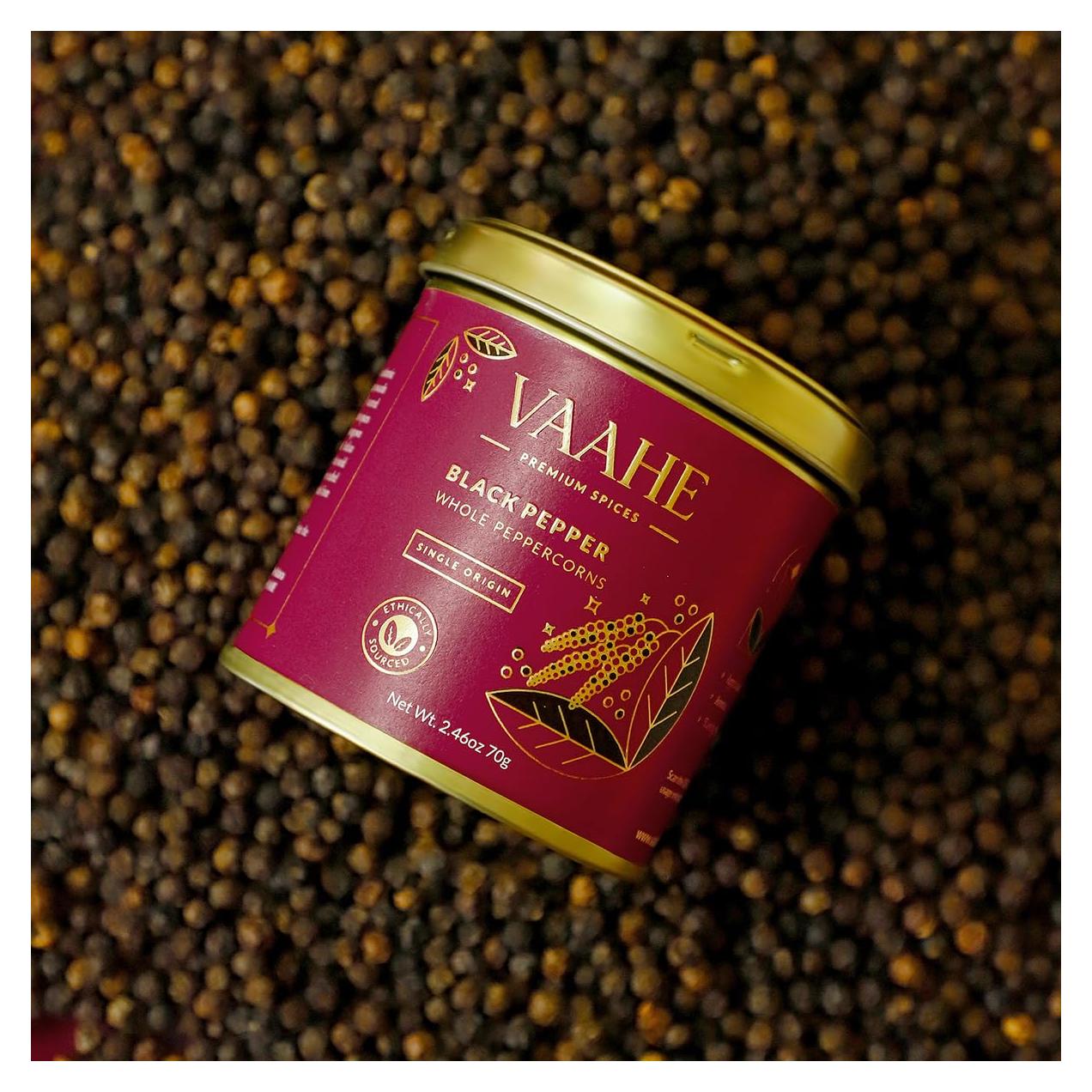 Pimienta Negra Entera VAAHE 70g - Origen Kerala, 100% Pura