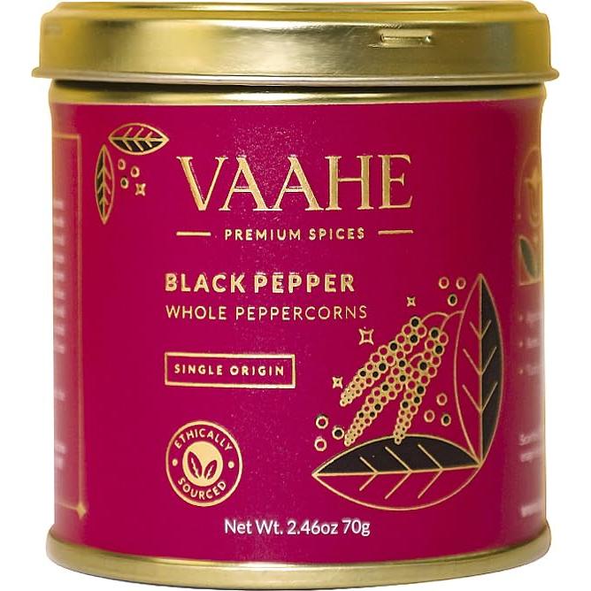 Pimienta Negra Entera VAAHE 70g - Origen Kerala, 100% Pura