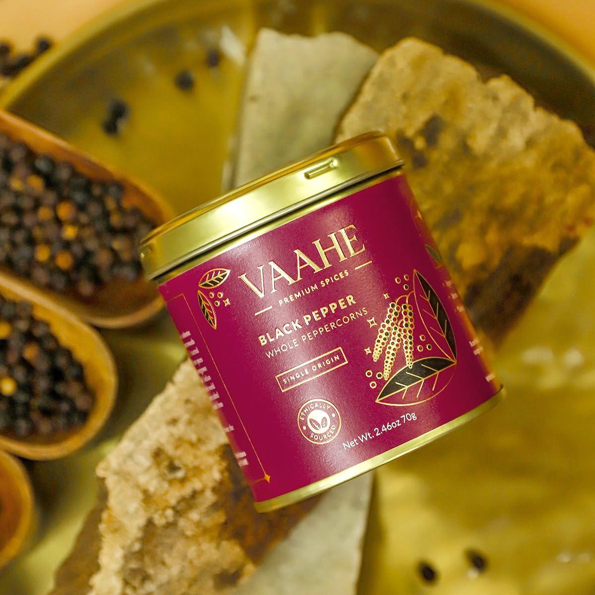 Pimienta Negra Entera VAAHE 70g - Origen Kerala, 100% Pura