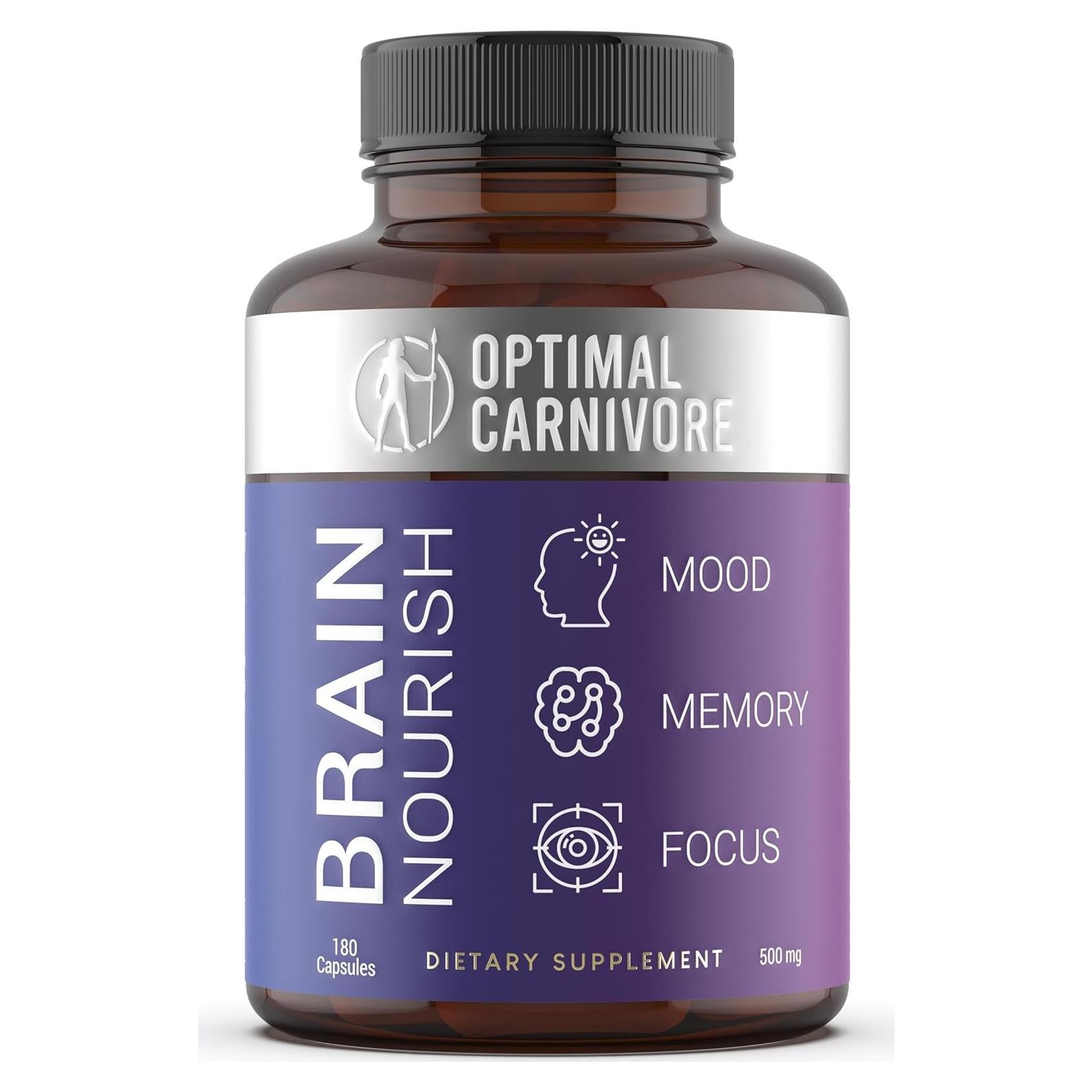 Suplemento Nootrópico Optimal Carnivore 180 Cápsulas