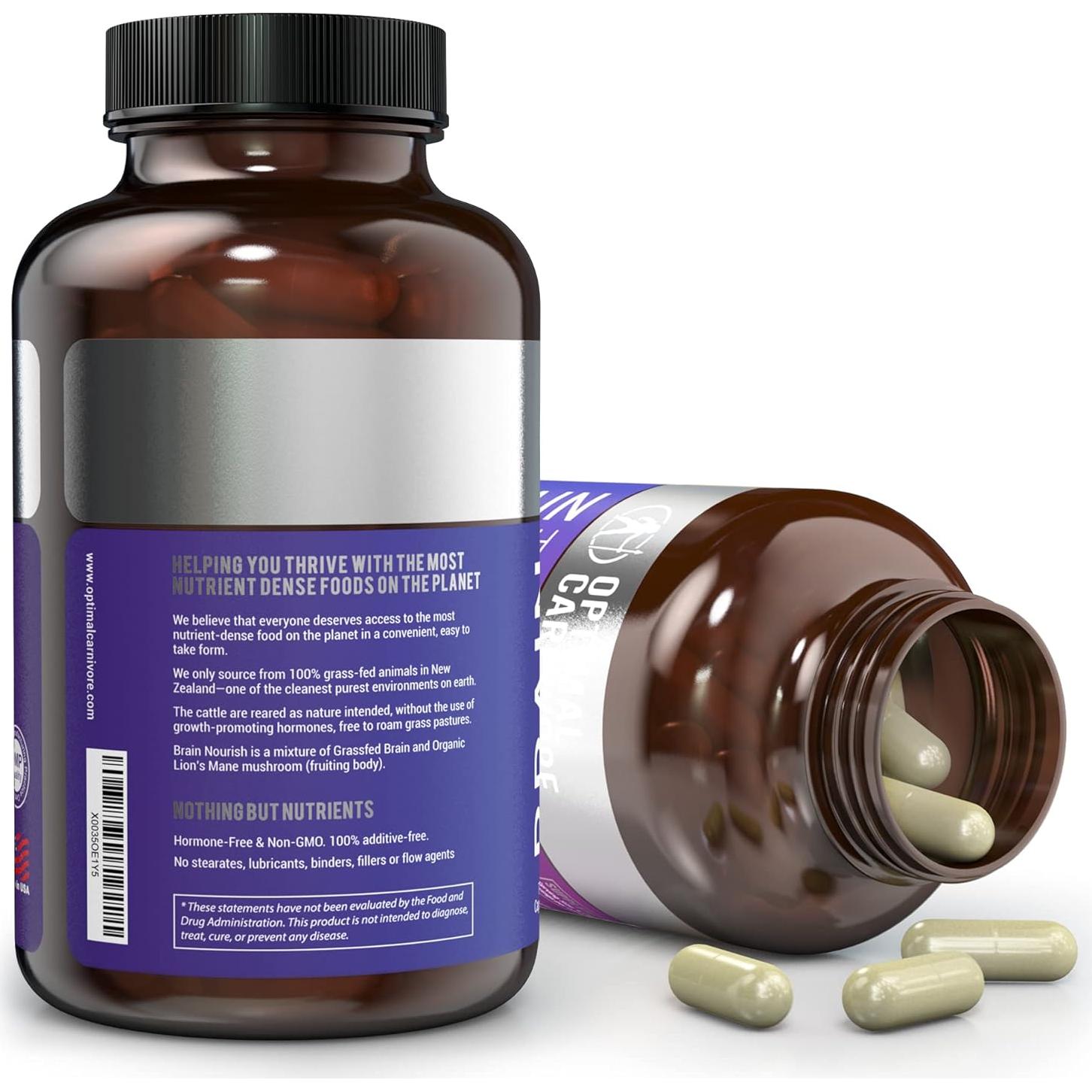 Suplemento Nootrópico Optimal Carnivore 180 Cápsulas