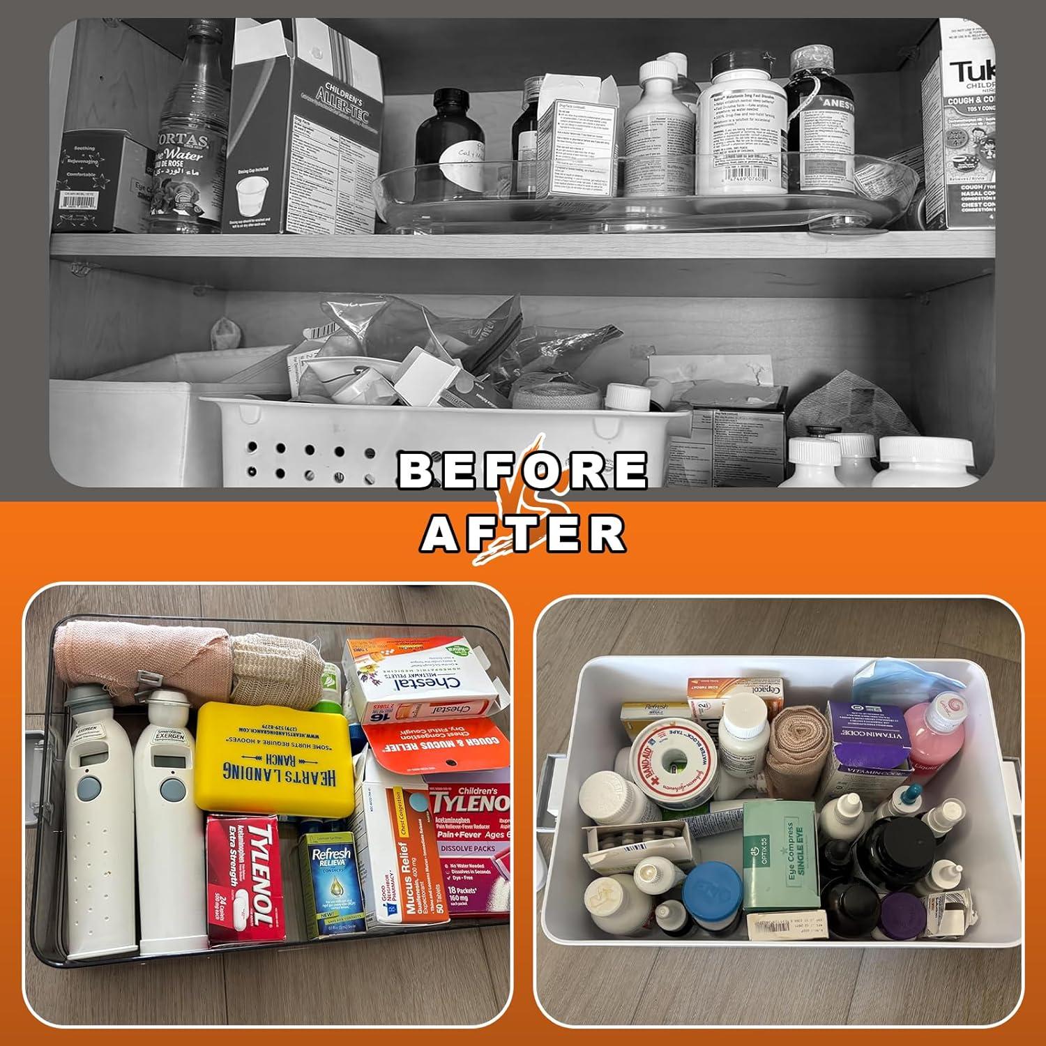 Caja Organizadora de Medicamentos funest 3 Niveles 34x22x25.5cm