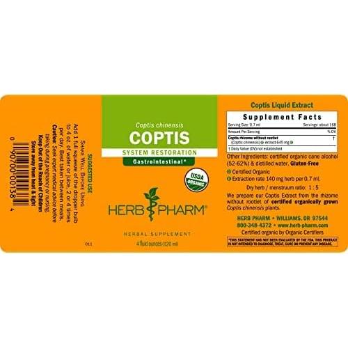 Extracto Líquido de Coptis Herb Pharm 113.4 ml Digestivo