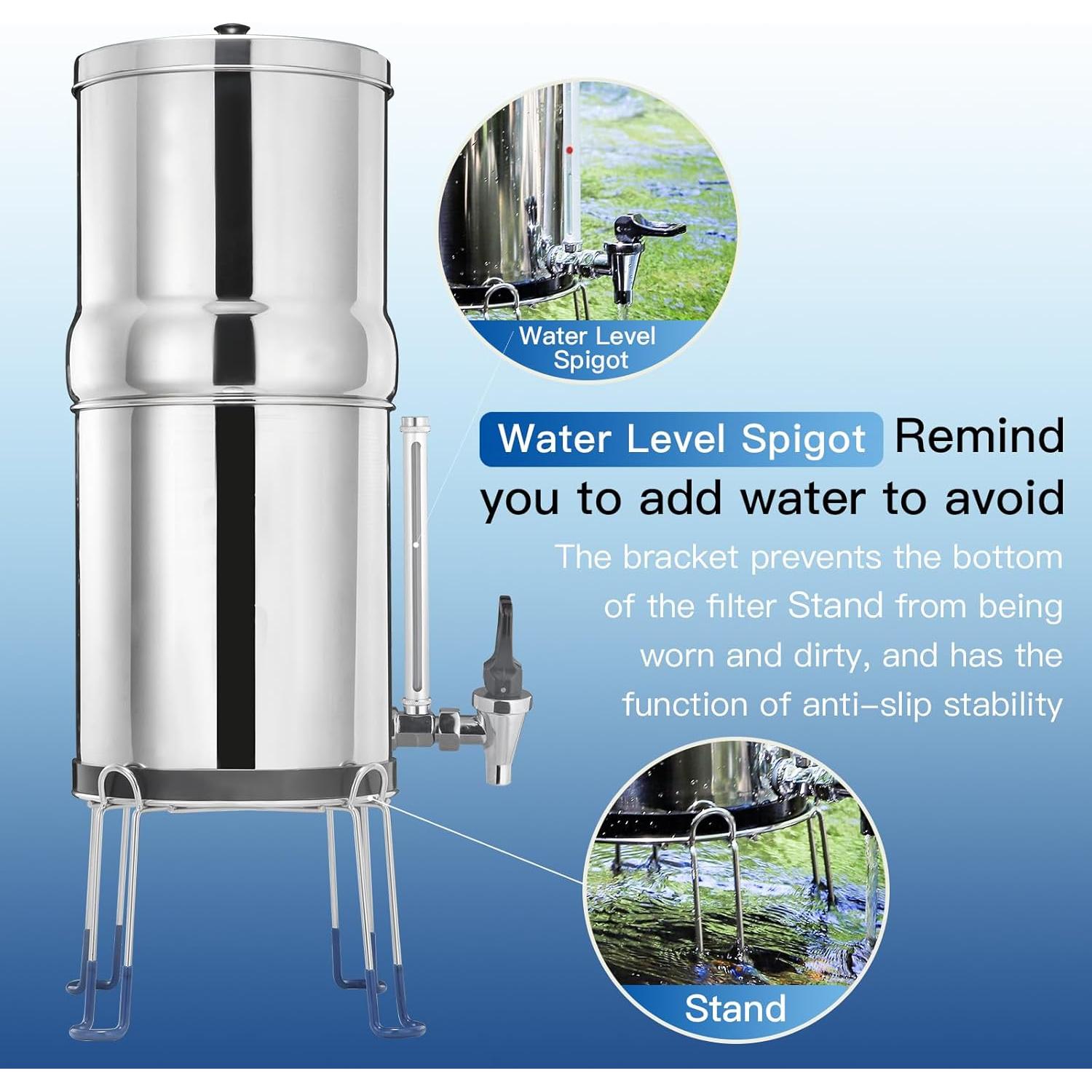 Filtro de Agua FACHIOO FSS2 8.5L con Grifo y Soporte