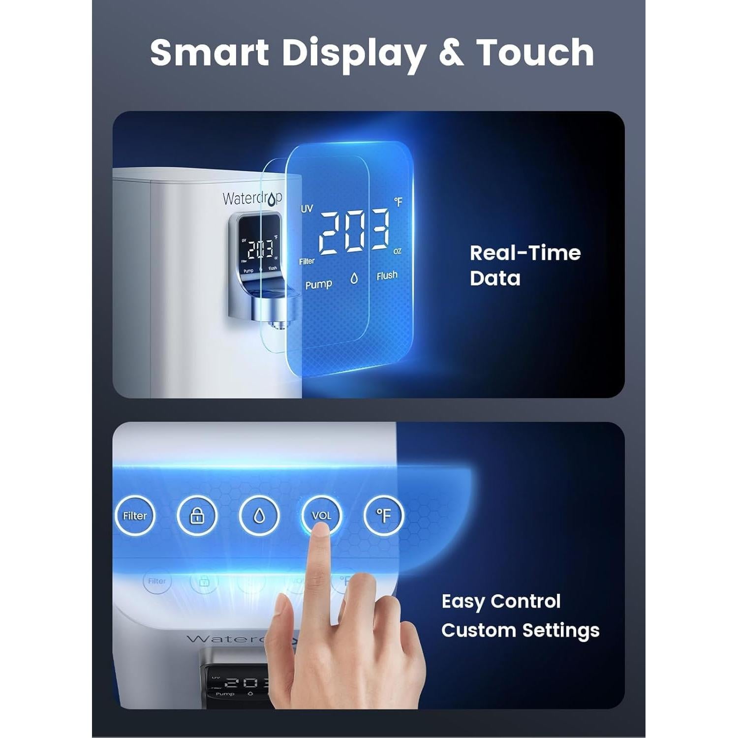 Sistema de Ósmosis Inversa Waterdrop K19-H 4 Temperaturas