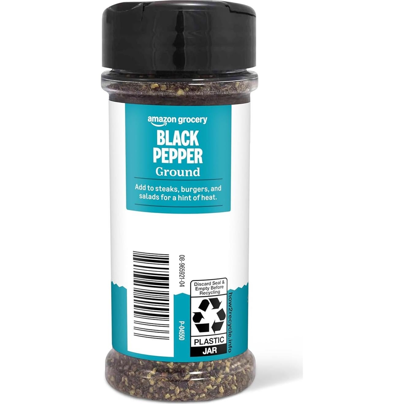 Amazon Grocery, Ground Black Pepper, 3 Oz (Previously Happy Belly, Packaging May Vary)