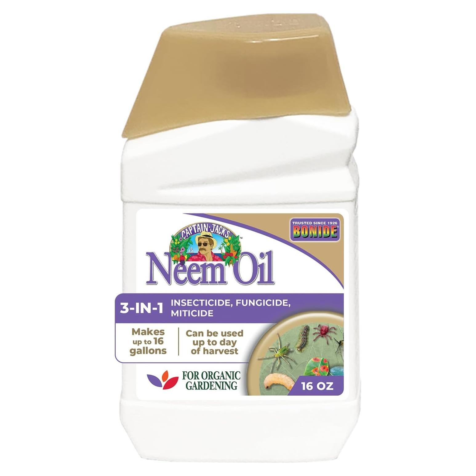 Aceite de Neem Bonide 473 ml - Insecticida y Fungicida Multiusos