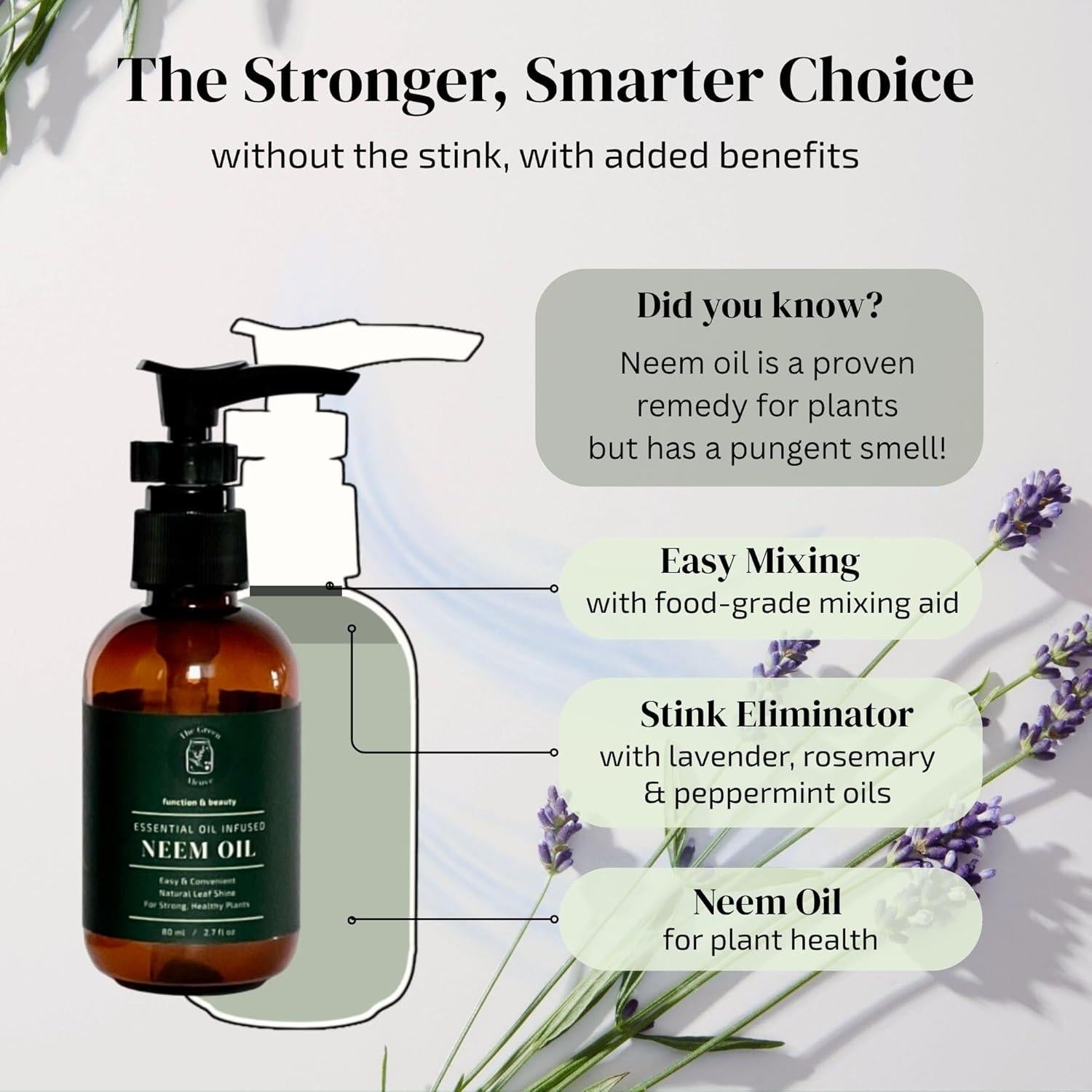 Aceite de Neem para Plantas 80 ml con Aceites Esenciales