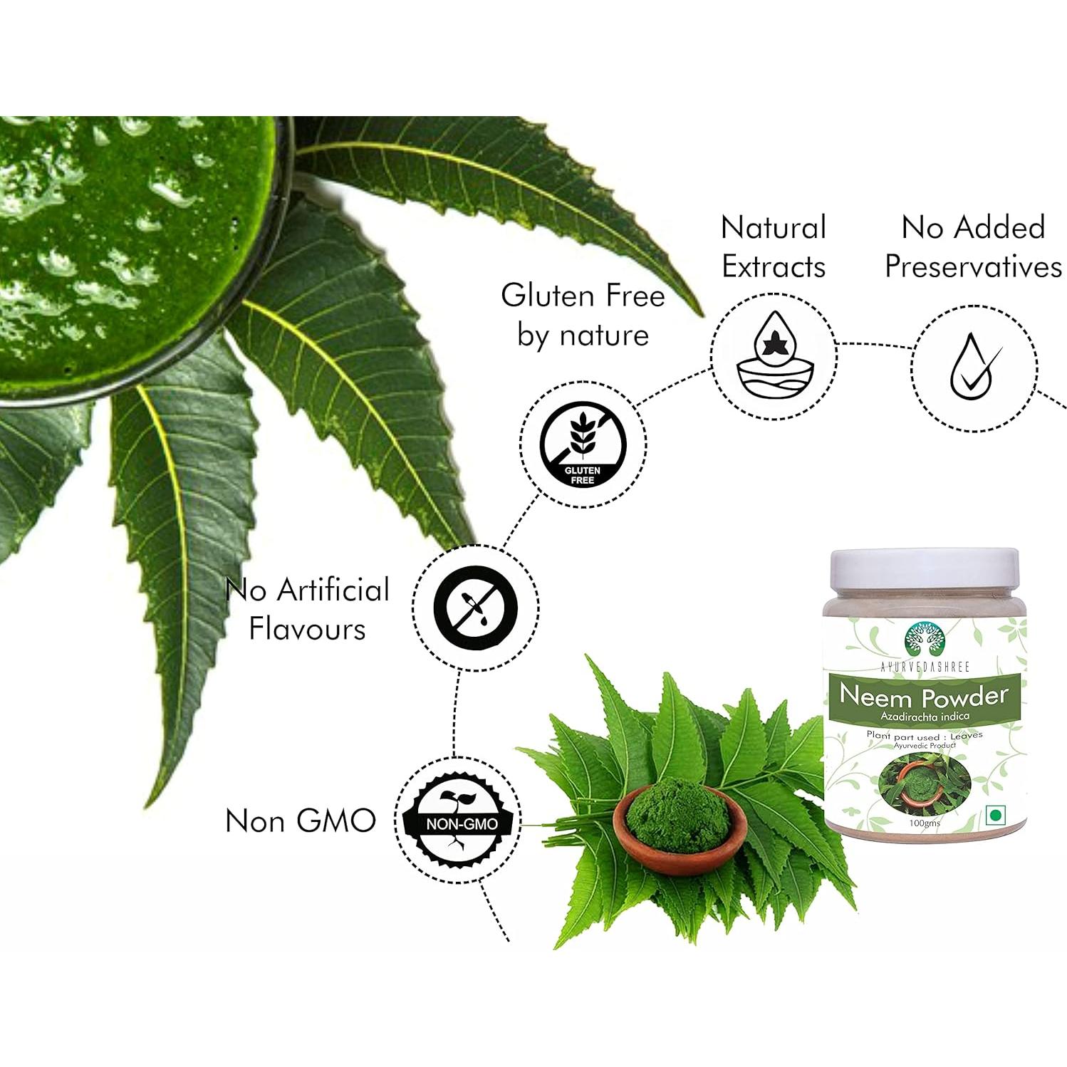 Polvo de hoja de neem 100 g IADPL | Suplemento natural para piel y cabello