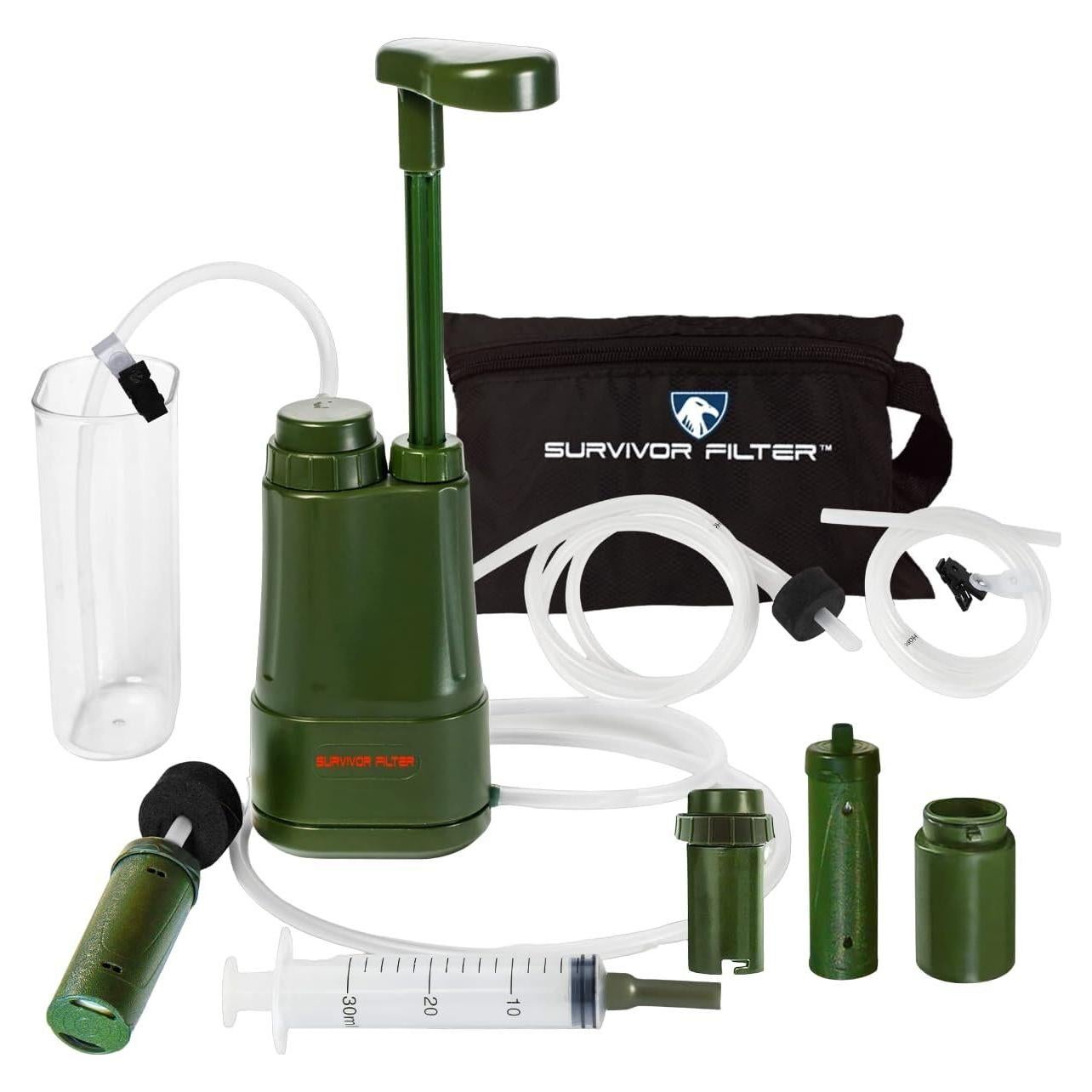 Filtro de Agua Survivor Filter PRO con Bomba y Filtros Extra