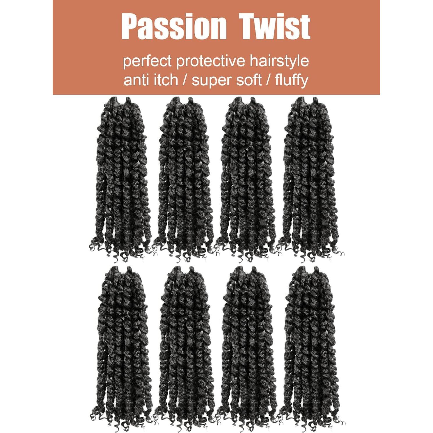 Cabello Twist de Pasión KAVSORAPI 25 cm Sal y Pimienta 8 Paquetes