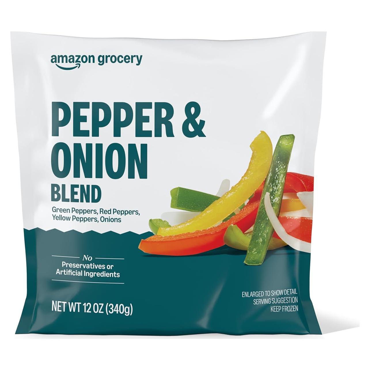 Amazon Grocery, Pepper & Onion Blend, 12 Oz, Frozen (Previously Happy Belly, Packaging May Vary)