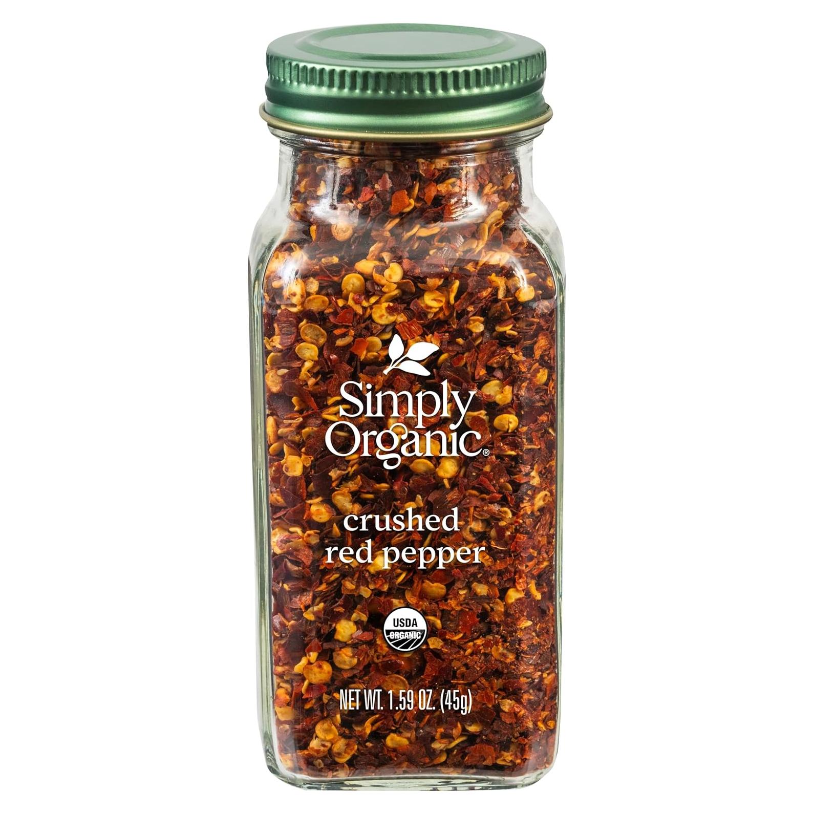 Pimiento Rojo Triturado Simply Organic 45 g Orgánico