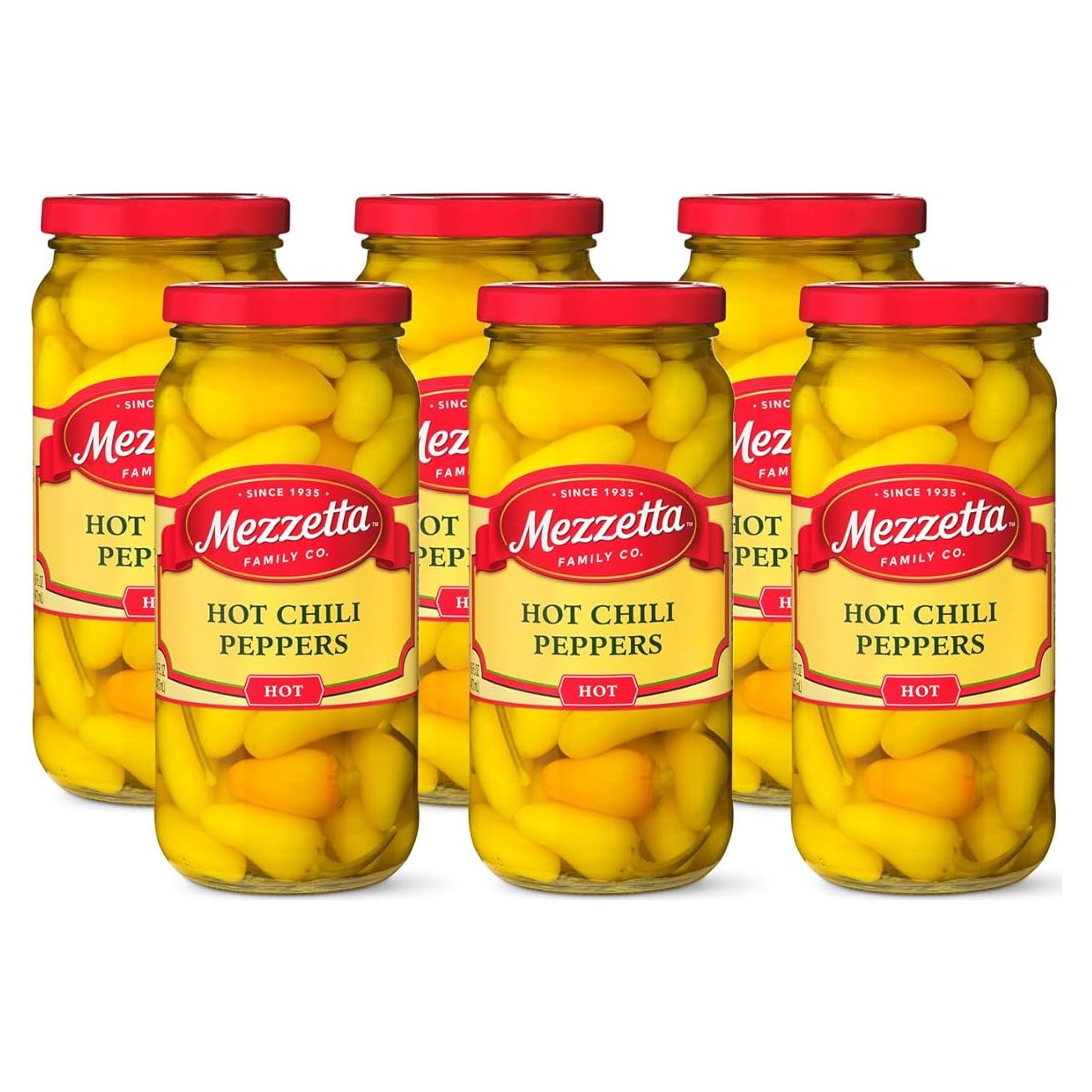 Pimientos Picantes Mezzetta 6 Tarros de 450g Sin Gluten Keto