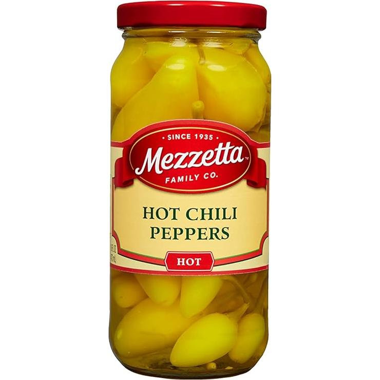 Pimientos Picantes Mezzetta 6 Tarros de 450g Sin Gluten Keto