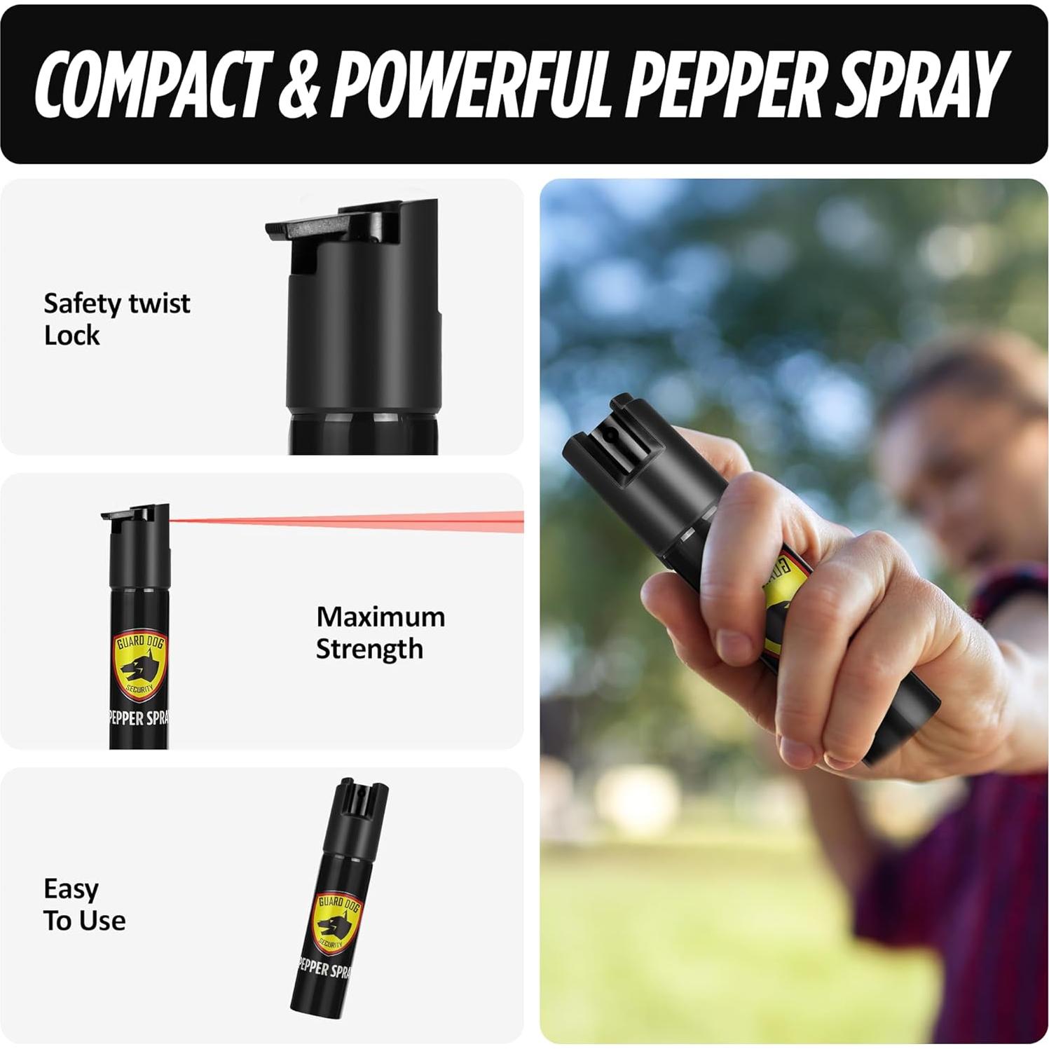 Spray de Pimienta Compacto Guard Dog Security 22ml Máxima Fuerza