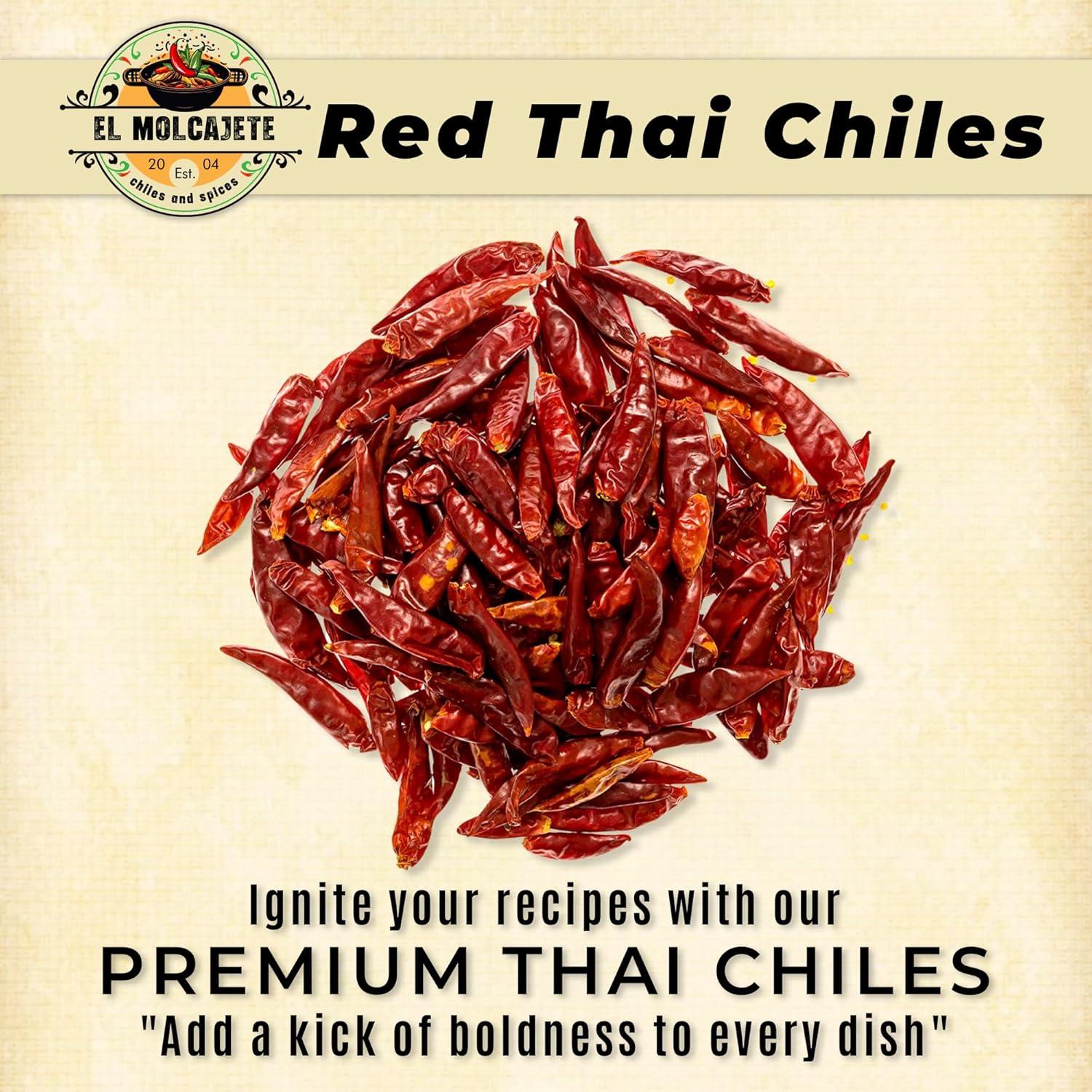 Pimientos Chiles Rojos Tailandeses Secos 227 g - El Molcajete