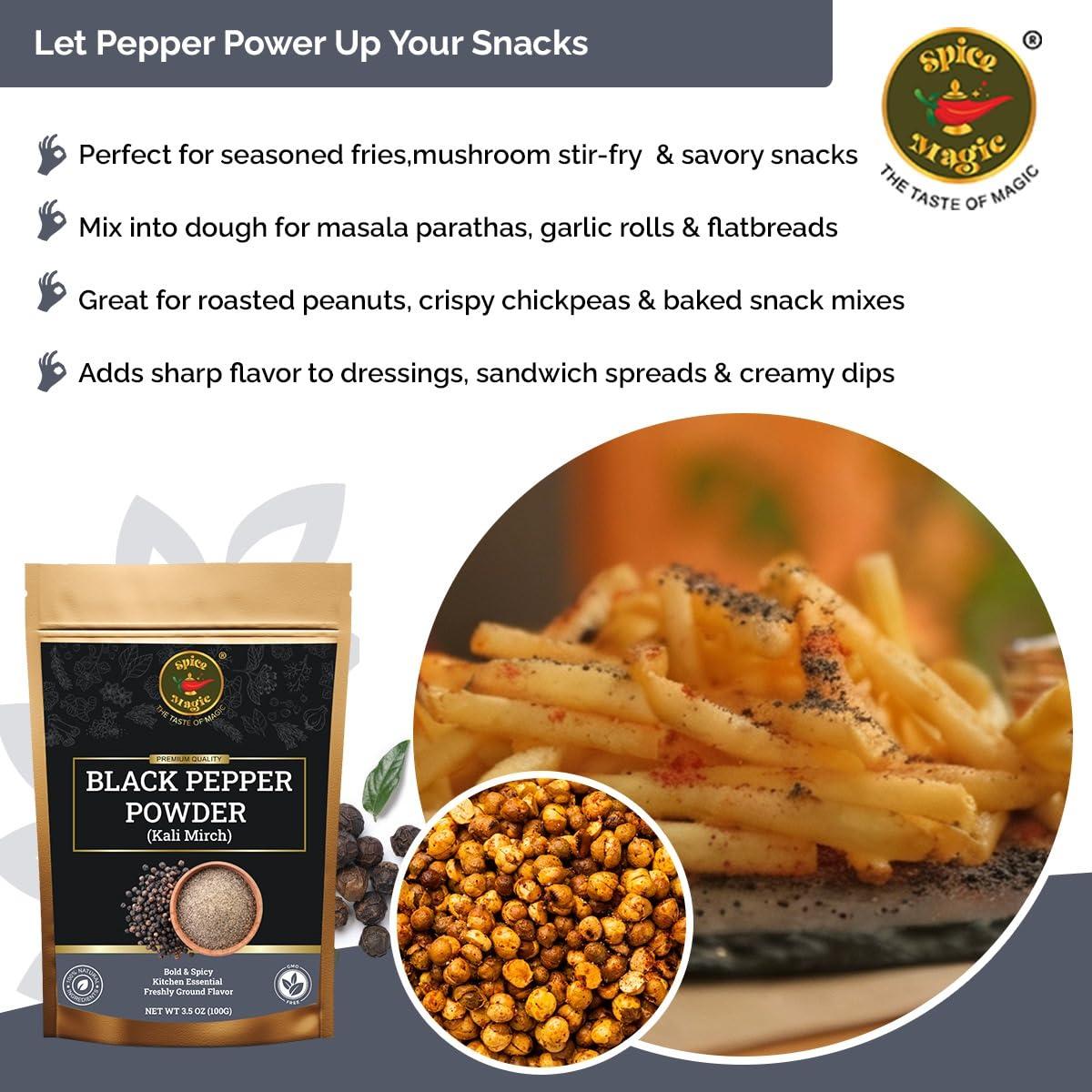 Polvo de Pimienta Negra Spice Magic - 100 g - Sabor Audaz