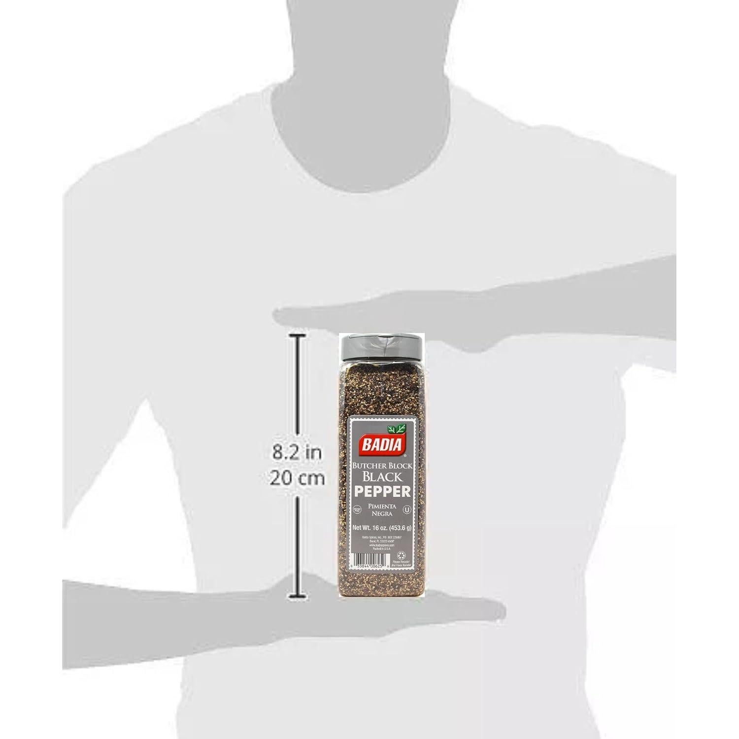 Pimienta Negra Badia en Bloque de Carnicero 453.6 g - Sazonador Grueso