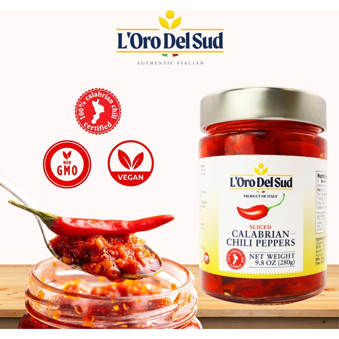 Pimientos Picantes Calabreses L'Oro Del Sud 280g - Sabor Auténtico