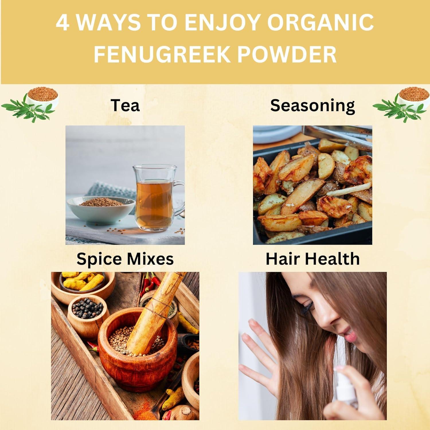 Polvo de Fenogreco Orgánico Picante 453g - Sabor Auténtico Indio