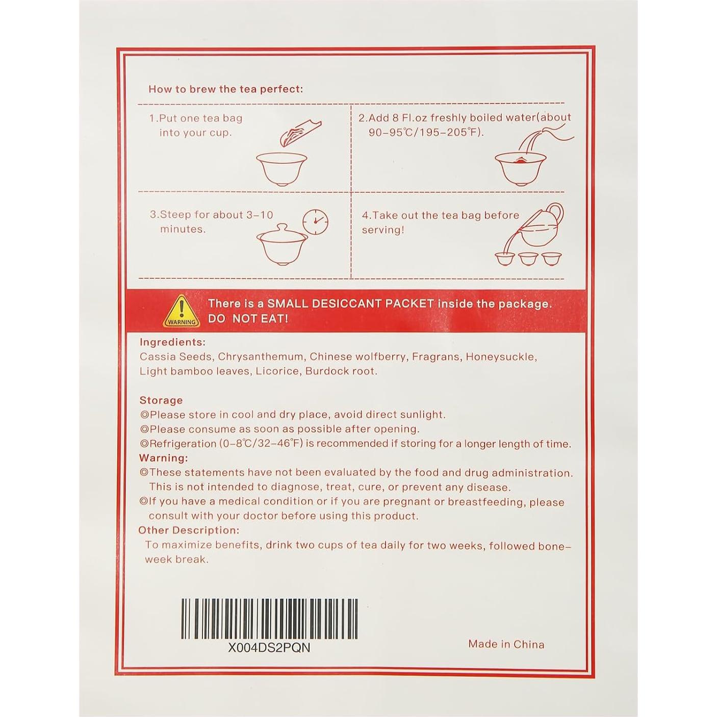 Té Detoxificador de Hígado Loywoqi 160g - 20 Bolsitas Premium