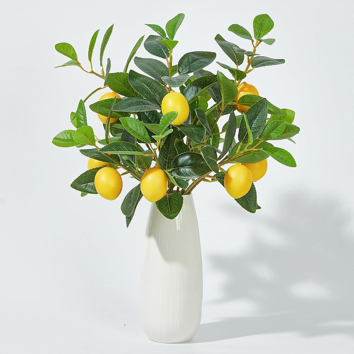 Ramas de Limón Artificiales Heleze - 3 Pcs 45.72 cm Decoración