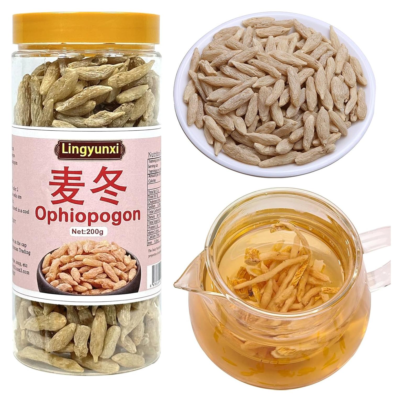 Raíz de Ophiopogon Japonicus 200g - Té Herbal Chino Lingyunxi