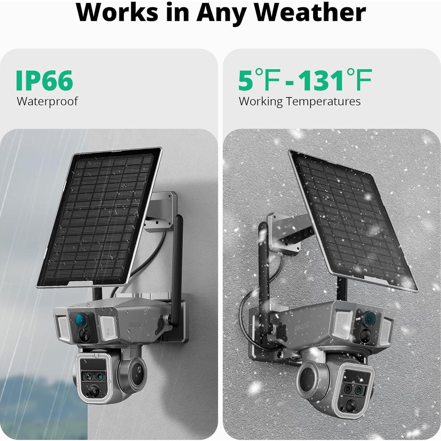 Cámara de Seguridad Solar 4G LTE Dragon Touch 4K 10x Zoom