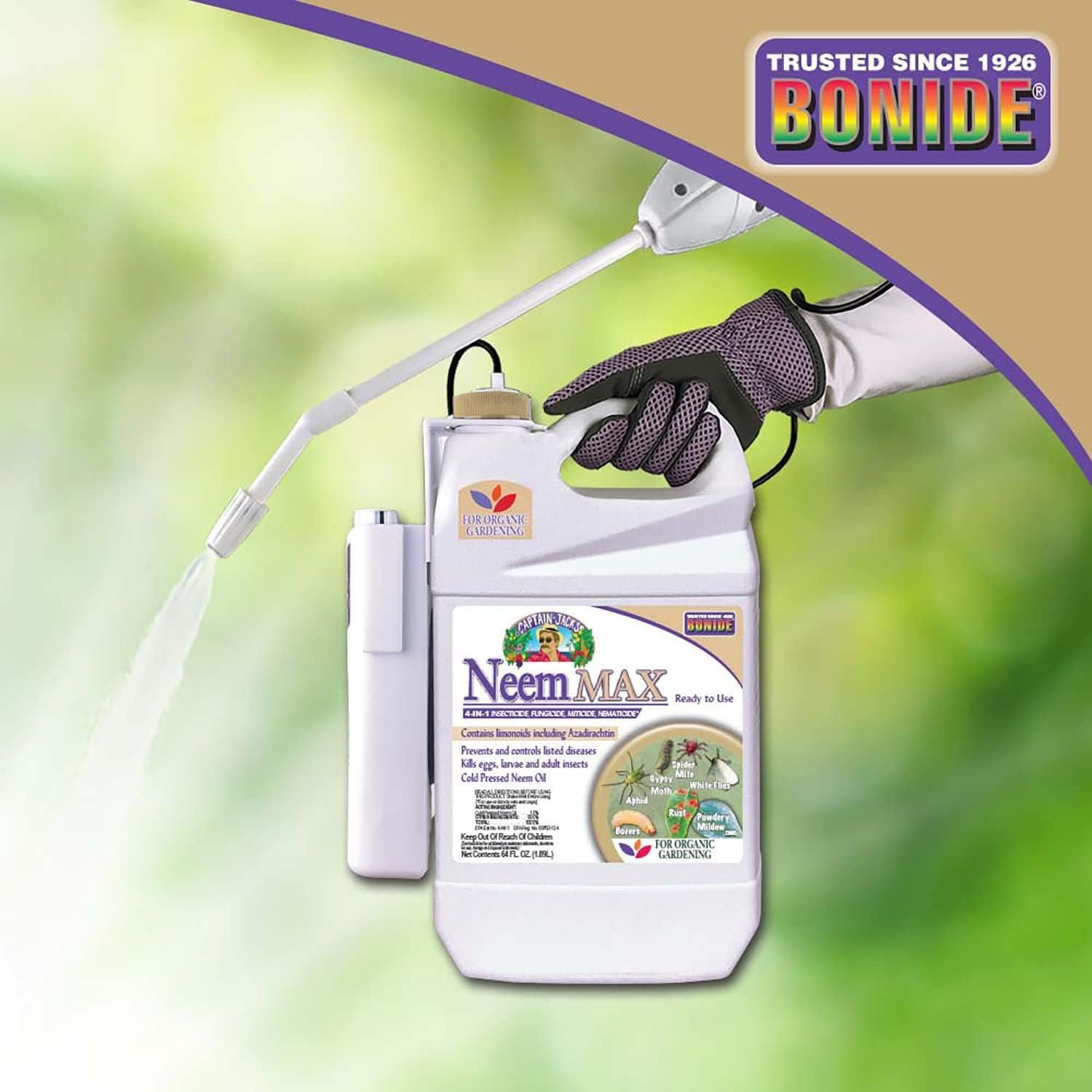 Spray Neem Max Bonide 1.89L Insecticida y Fungicida Orgánico