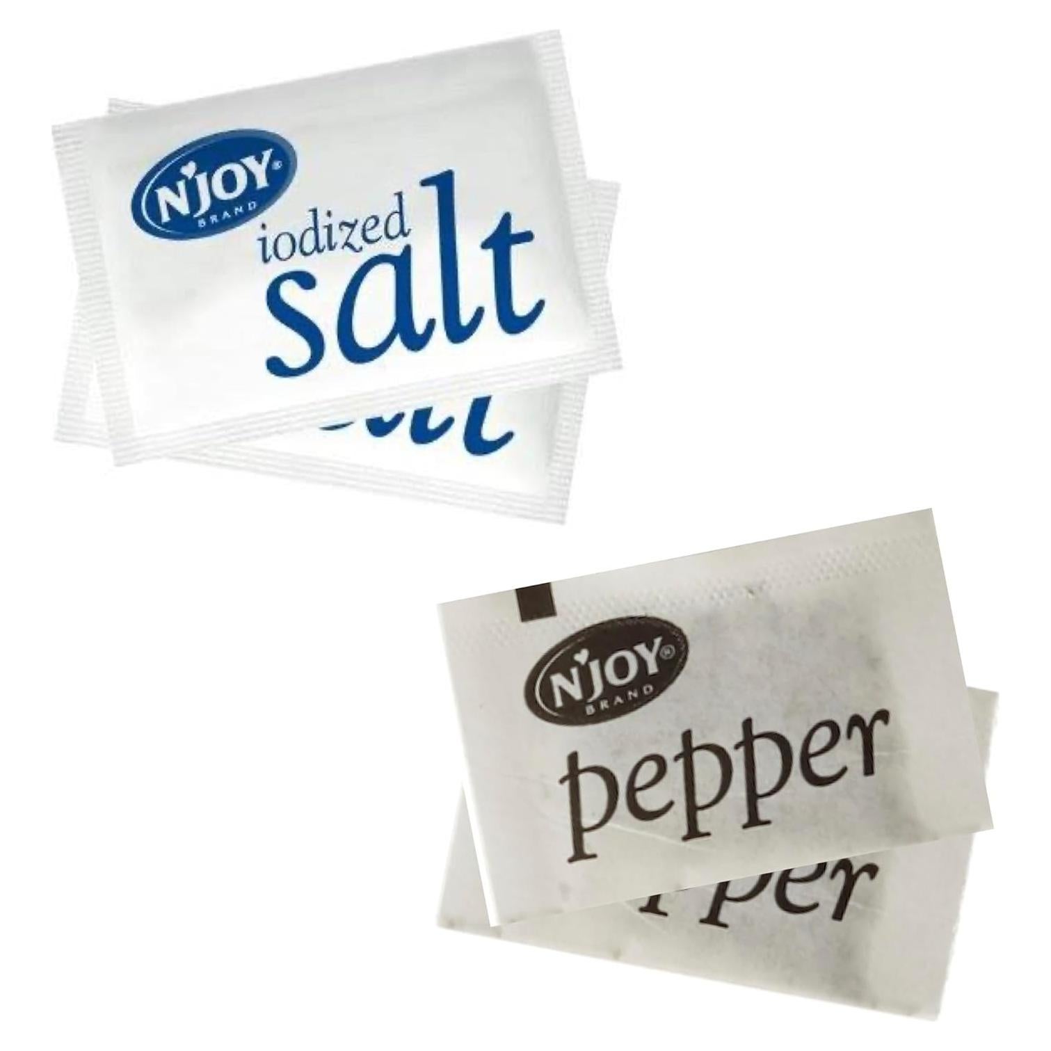 Paquetes de Sal y Pimienta N'Joy, 500 Unidades, 250 de Cada Uno