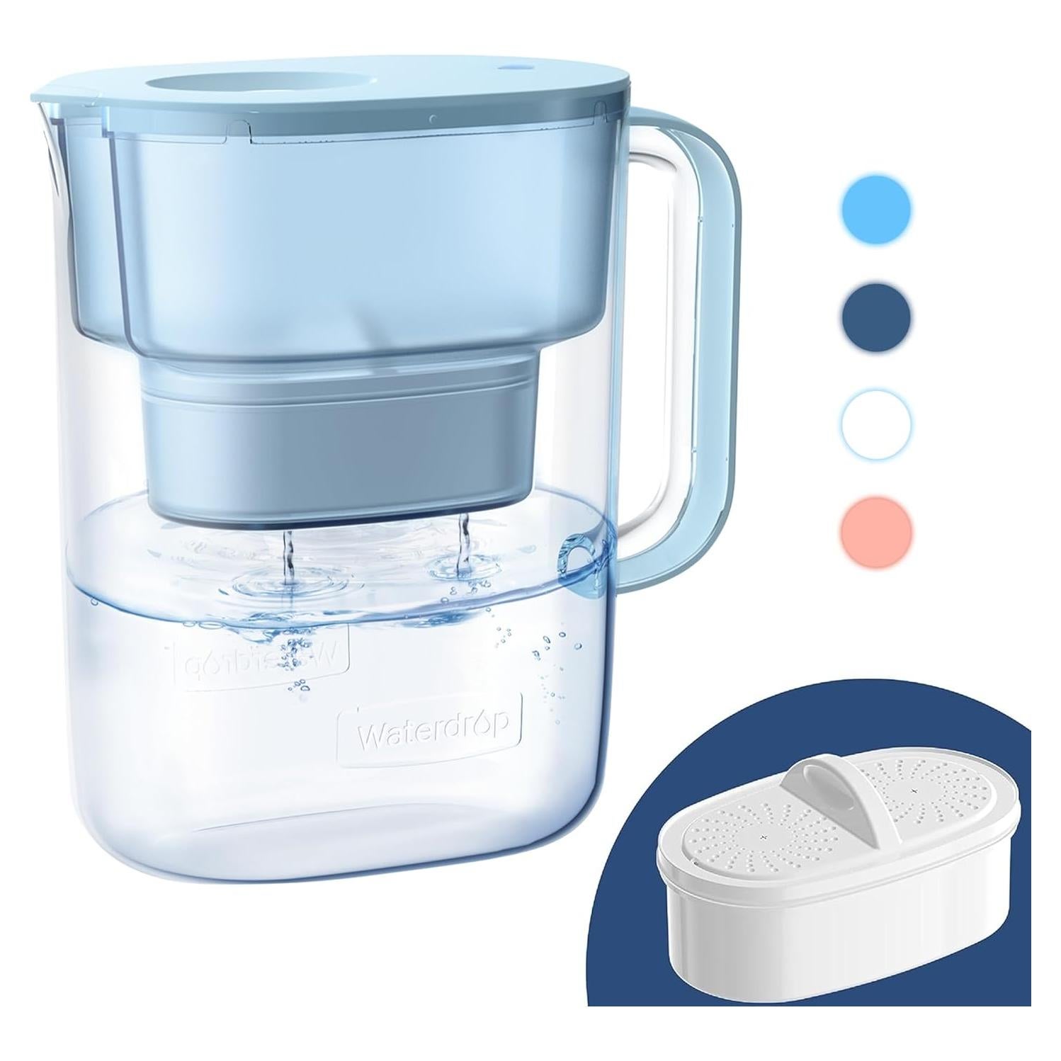 Jarra de Filtro Waterdrop 10 Tazas Azul con Filtro NSF