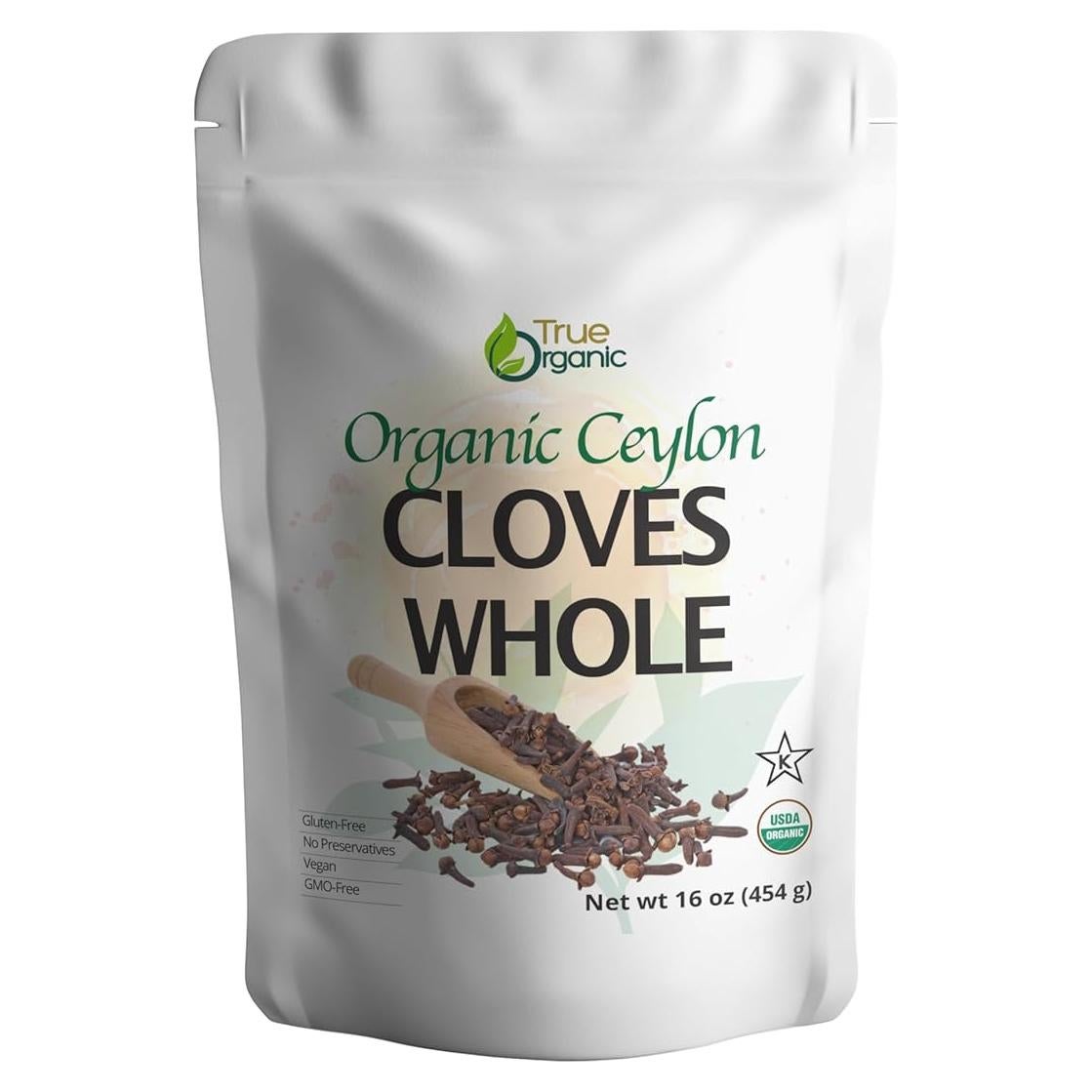 Clavos de Ceylán Orgánicos Verdaderos 453g Certificados USDA