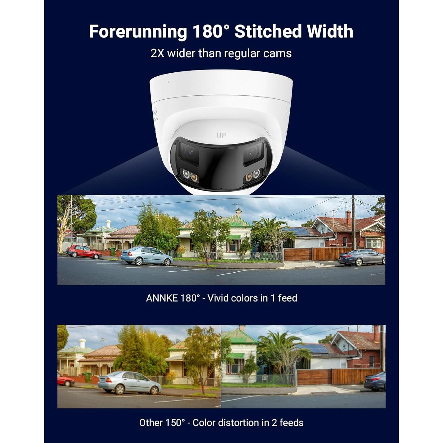 Cámara de Seguridad ANNKE FCD600 PoE 6MP Doble Lente 180°