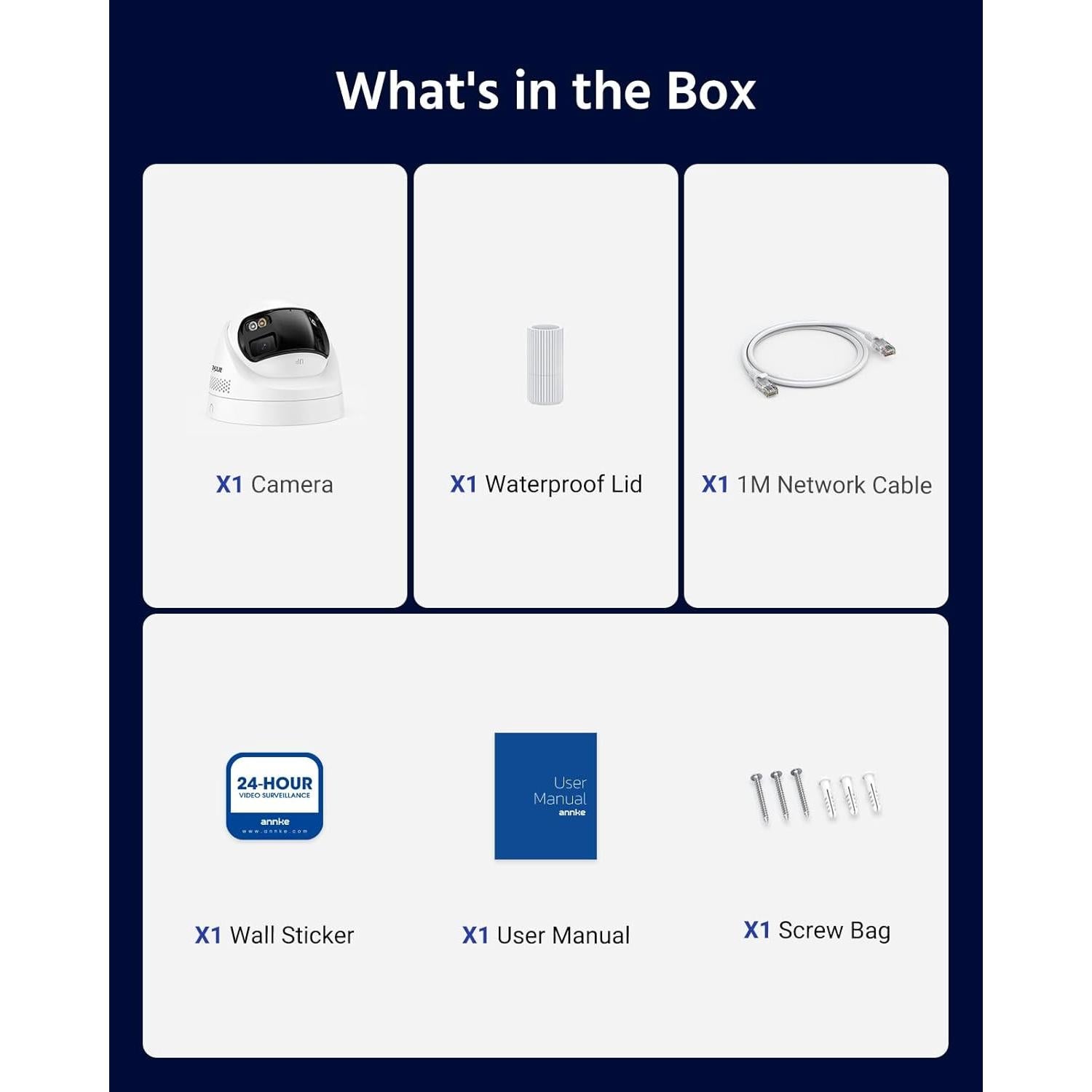 Cámara de Seguridad ANNKE FCD600 PoE 6MP Doble Lente 180°