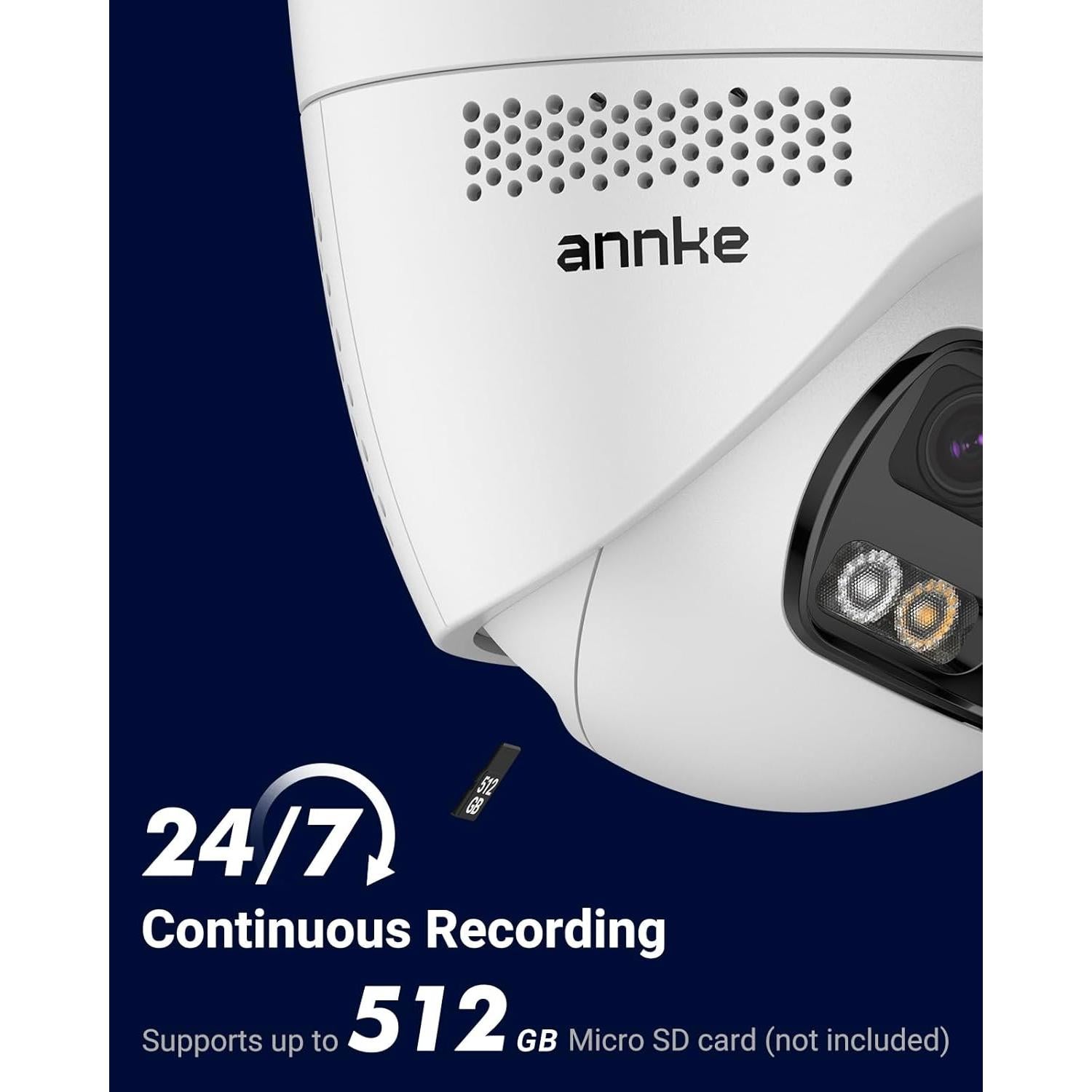Cámara de Seguridad ANNKE FCD600 PoE 6MP Doble Lente 180°