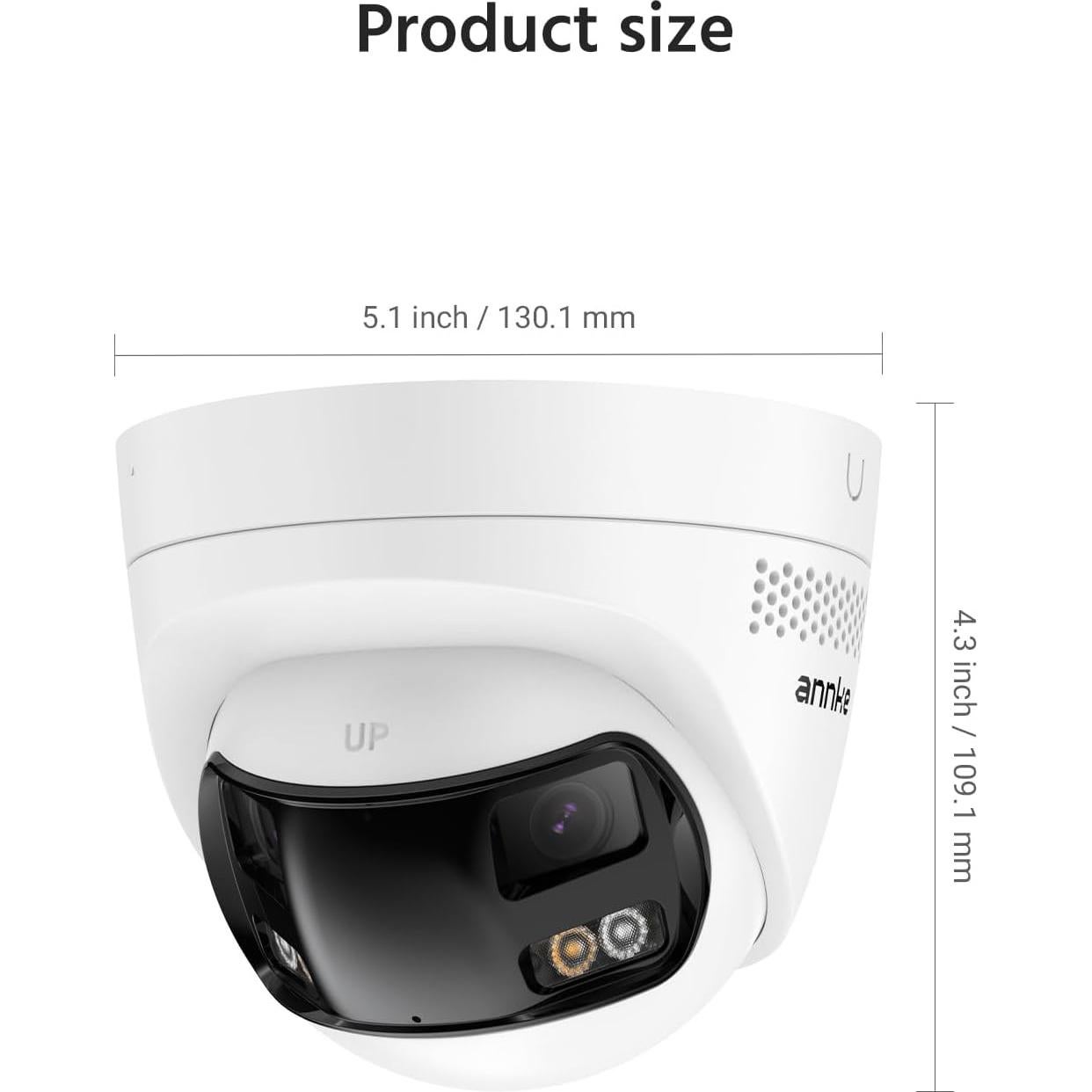 Cámara de Seguridad ANNKE FCD600 PoE 6MP Doble Lente 180°