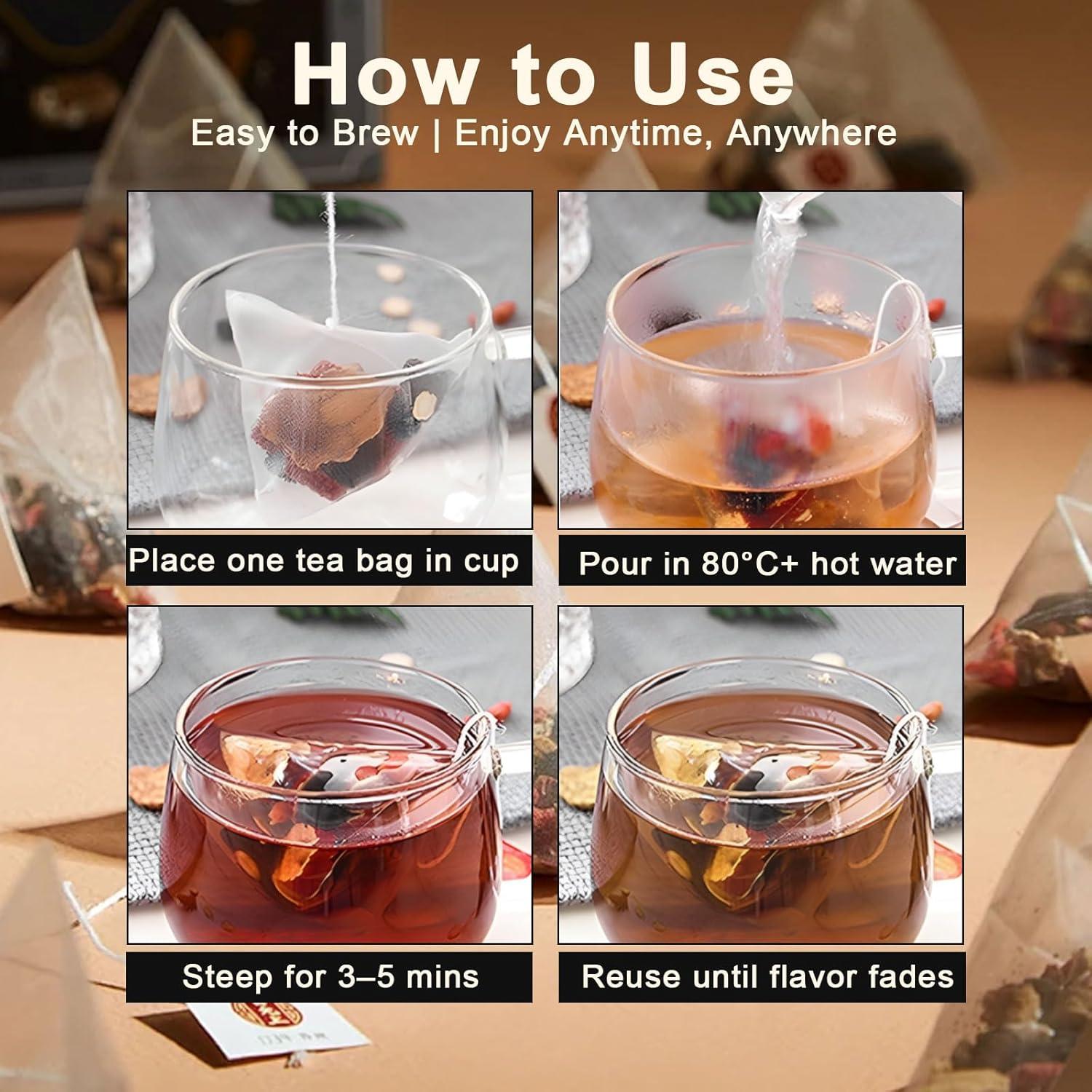 Té Ginseng Cinco Tesoros Qiuumey - 25 Bolsas 249g