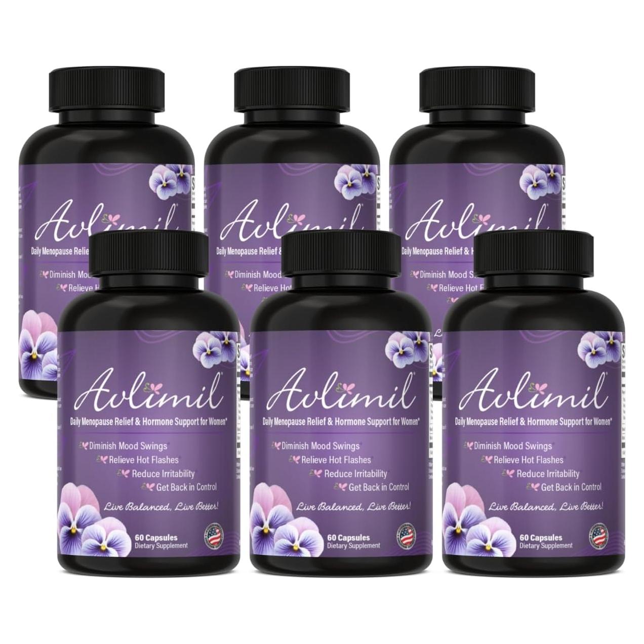 Suplemento Menopausia Avlimil 60 Cápsulas - Alivio Hormonal