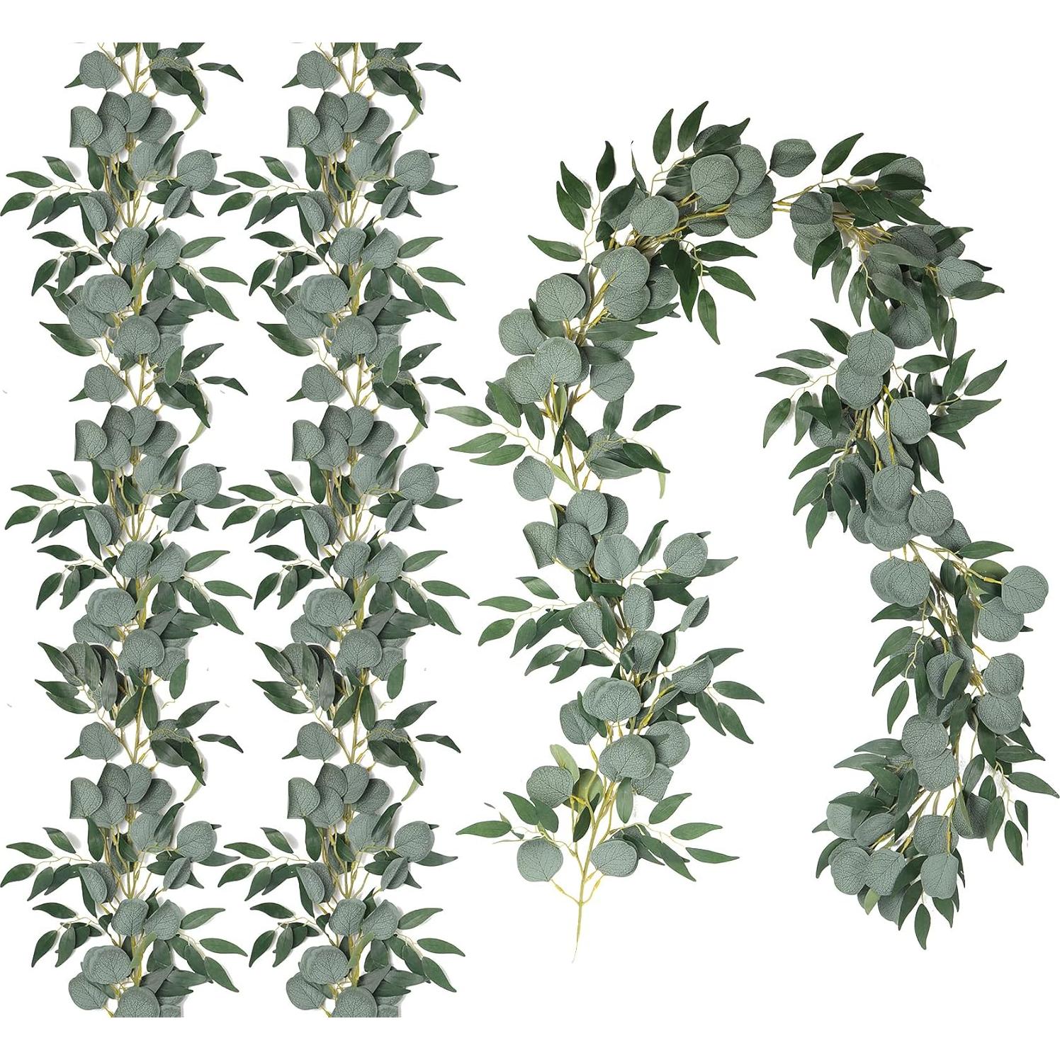 Guirnalda Artificial Eucalipto RECUTMS 2Pack 1.83m Decoración