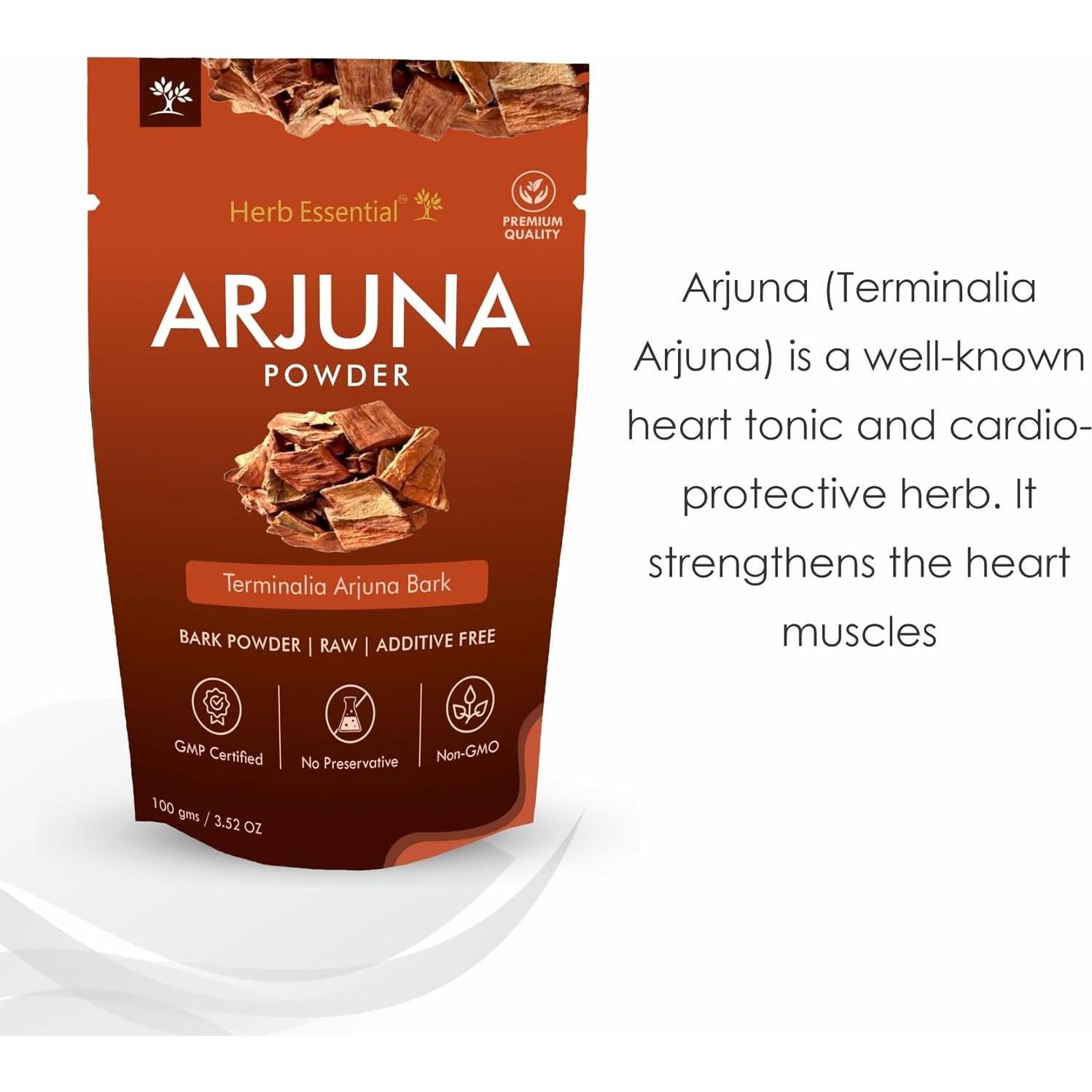 Polvo de Arjuna 200g Herb Essential - Suplemento Vegano Natural