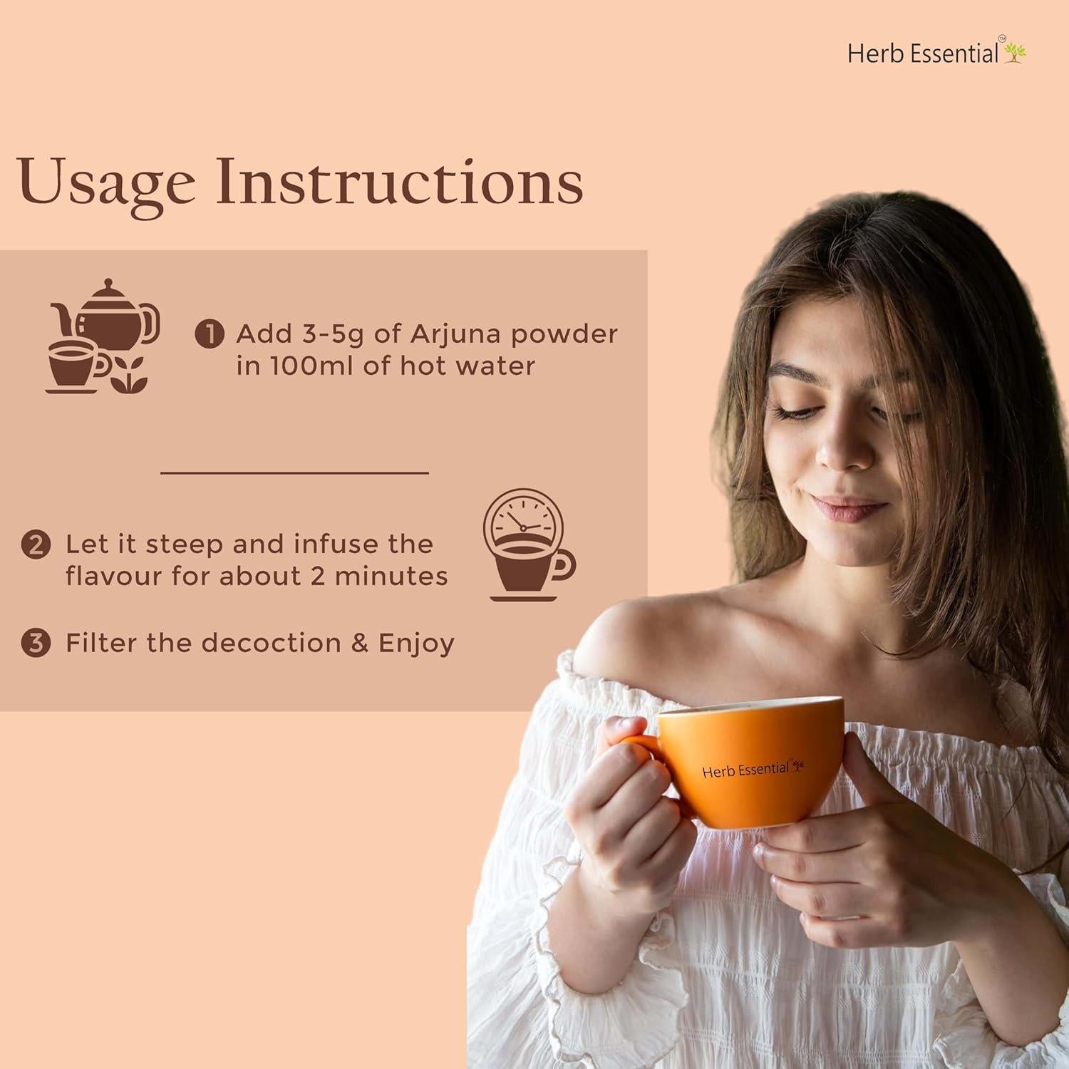 Polvo de Arjuna 200g Herb Essential - Suplemento Vegano Natural