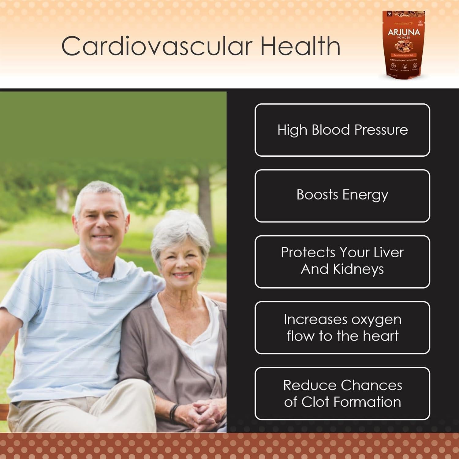 Polvo de Arjuna 200g Herb Essential - Suplemento Vegano Natural