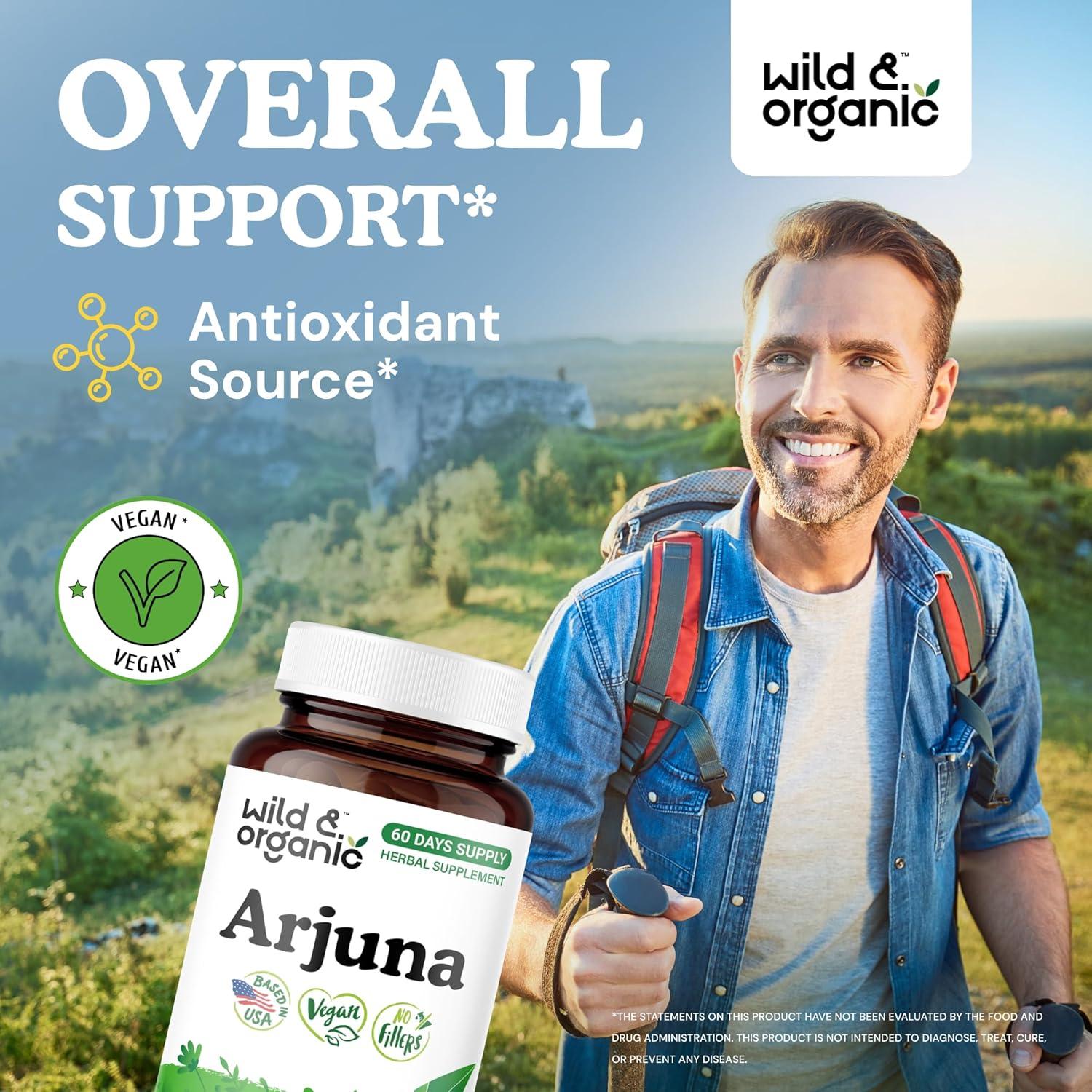 Cápsulas de Arjuna Silvestre y Orgánico - 60 Caps - Vegano