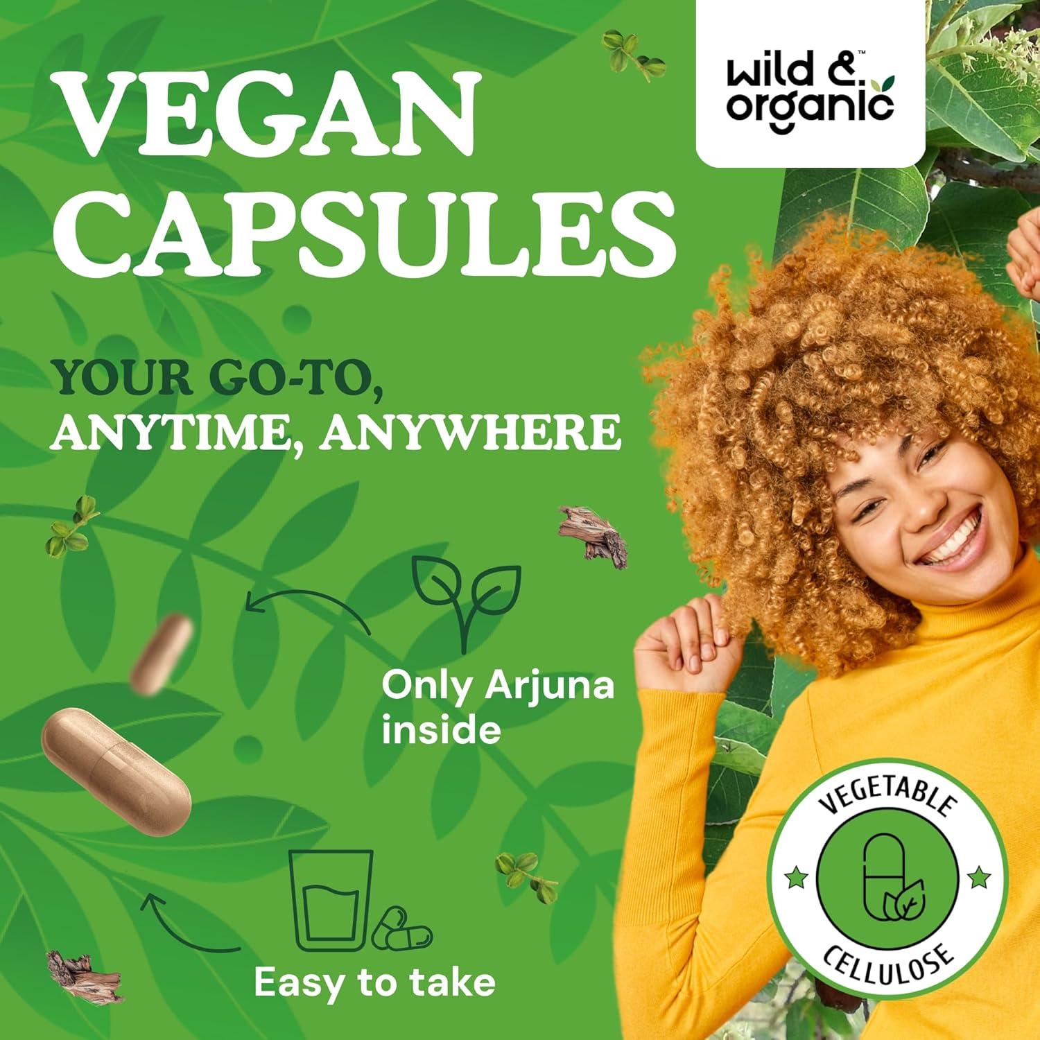 Cápsulas de Arjuna Silvestre y Orgánico - 60 Caps - Vegano