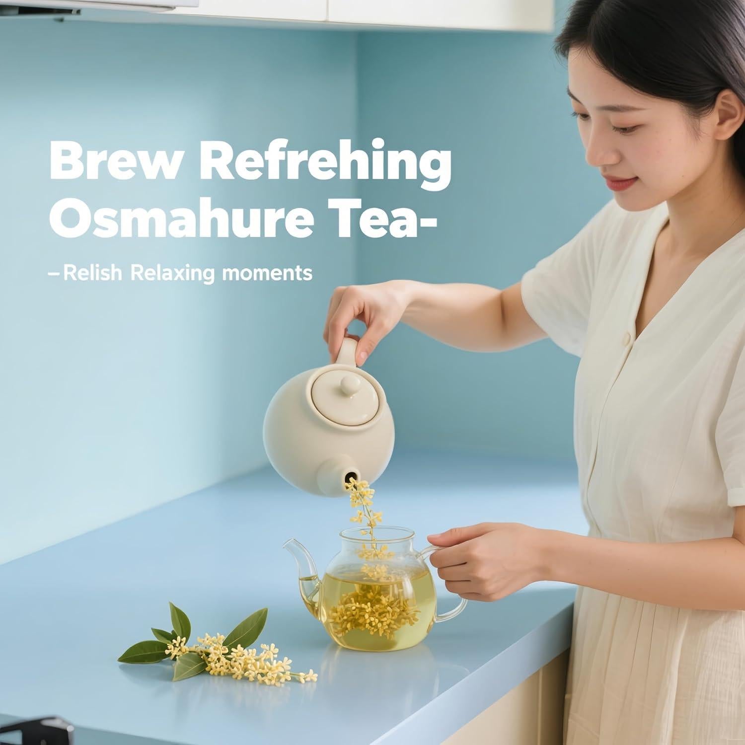 Flores Secas de Osmanthus Premium - 34 g para Té e Infusiones