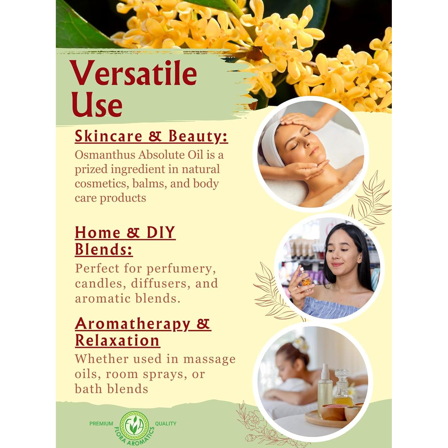 Aceite Absoluto de Osmanthus 10ml 100% Puro Grado Terapéutico