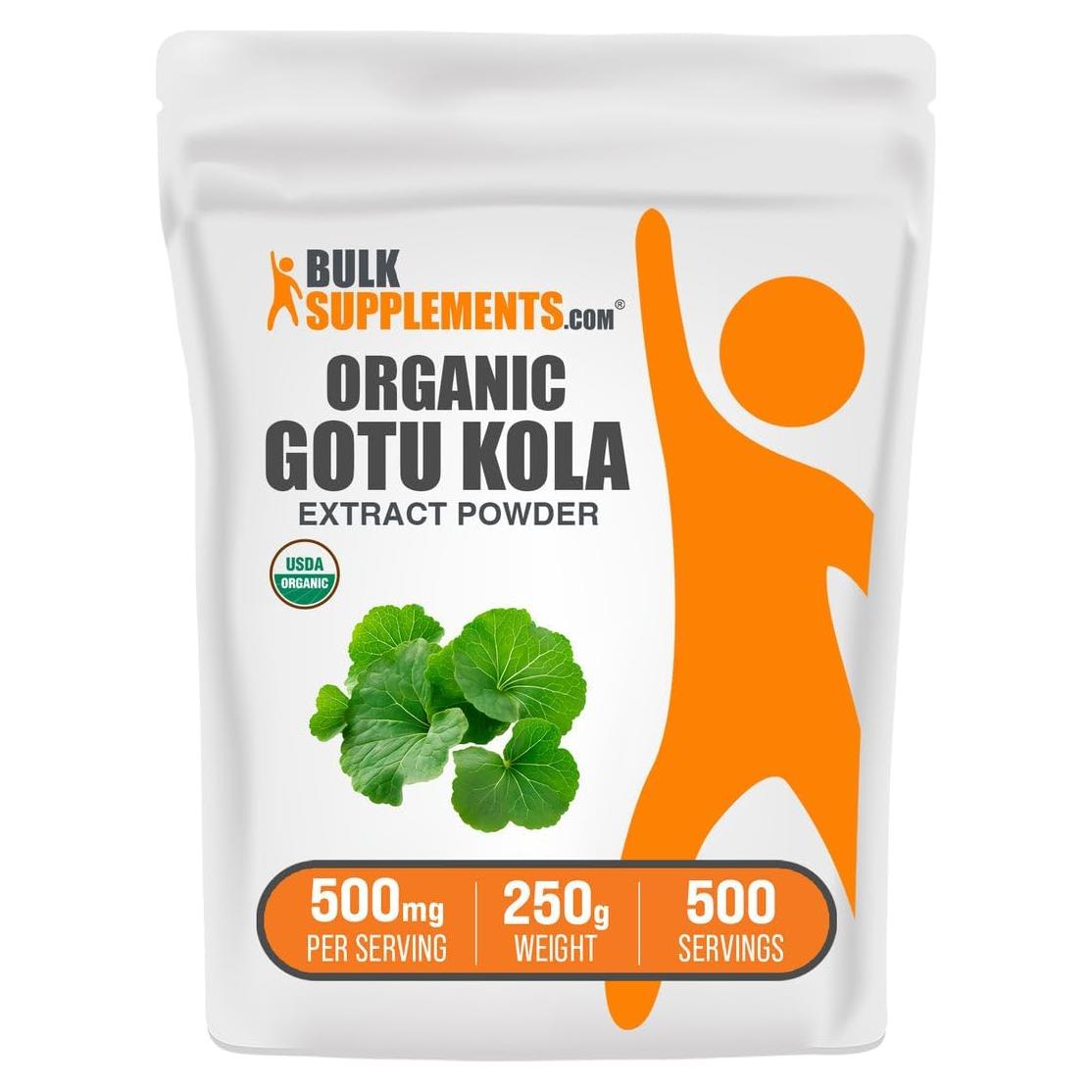 Extracto de Gotu Kola Orgánico en Polvo BulkSupplements 250g