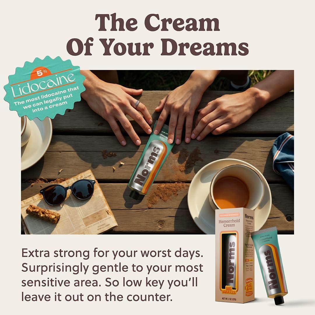 Crema para Hemorroides Norms 5% Lidocaína 56.7g Alivio Rápido